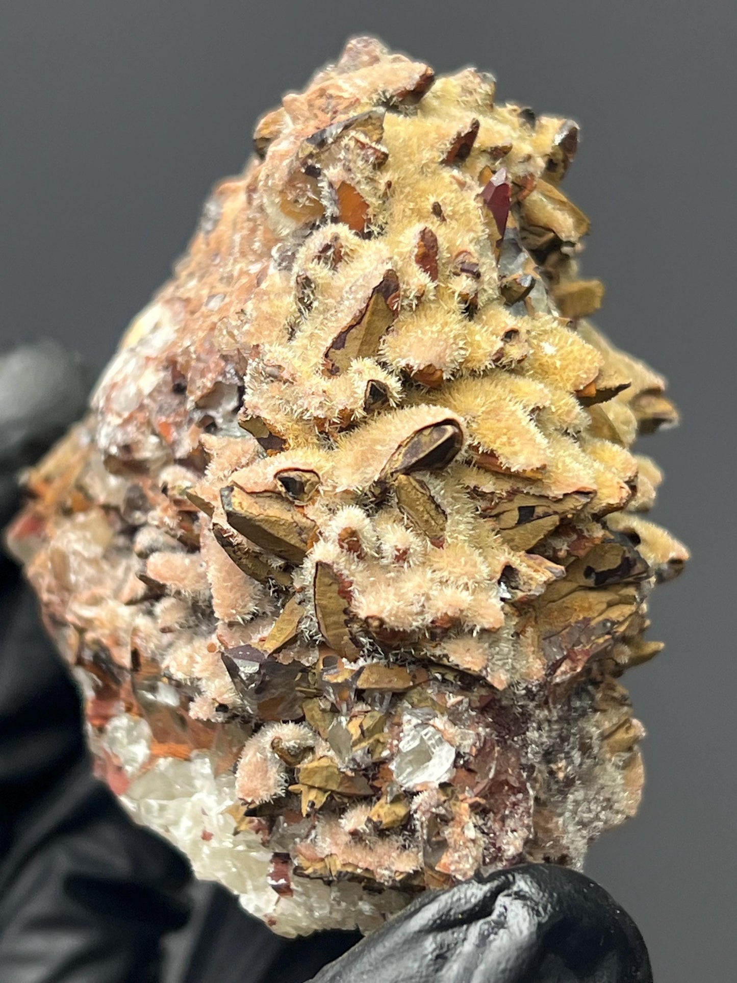 Double Sided Feather Red Crystal Calcite