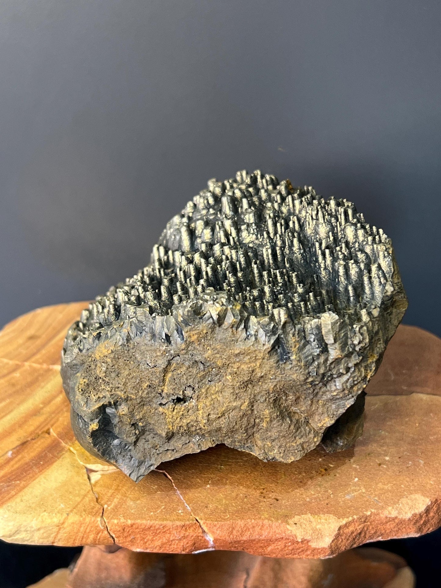 Museum Grade, Very Special Golden Color Stalactite Goethite Specimen, For Special Collection - Crystal Gemstone AE