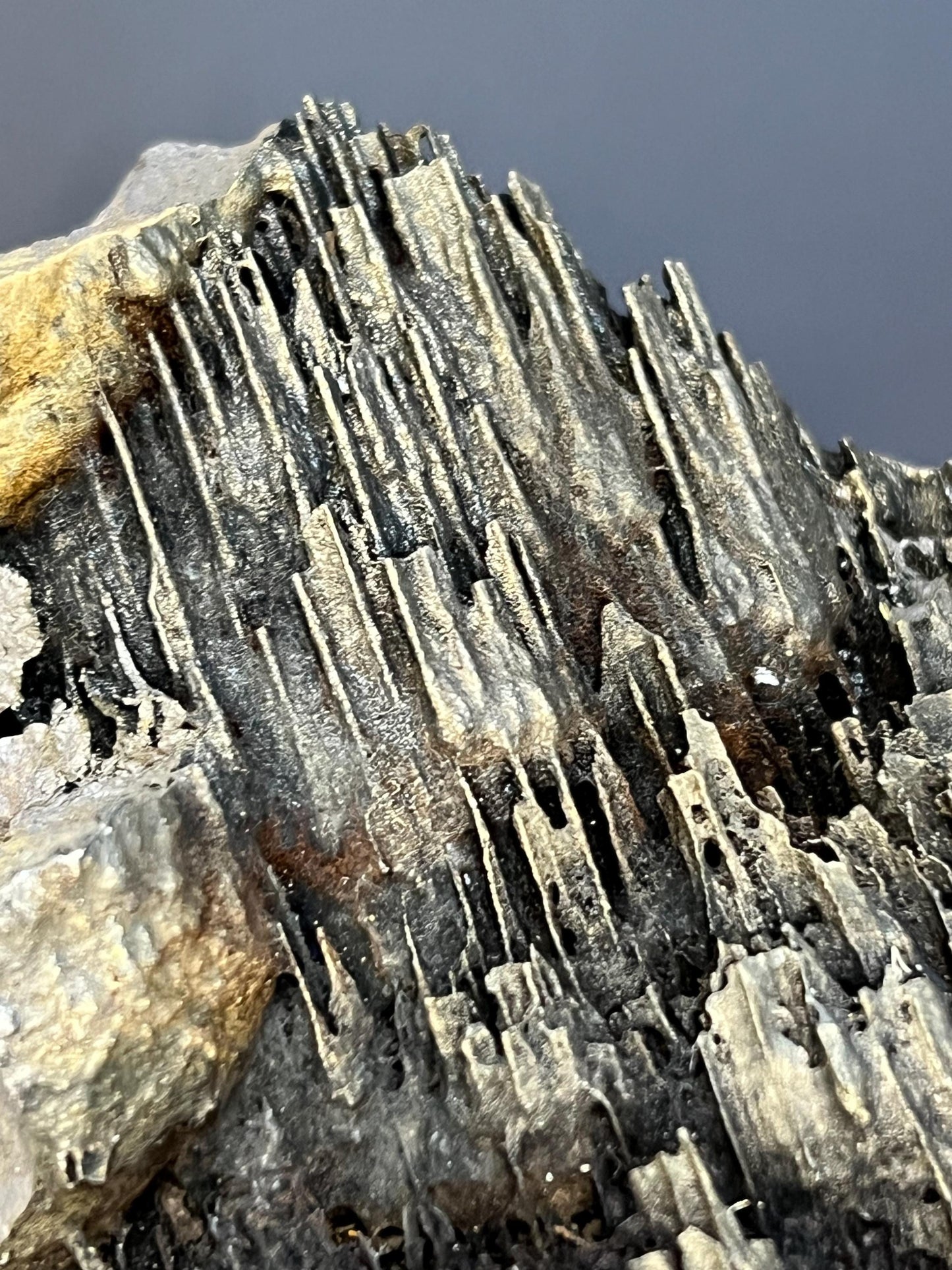 Museum Grade, Very Special Golden Color Stalactite Goethite Specimen - Crystal Gemstone AE