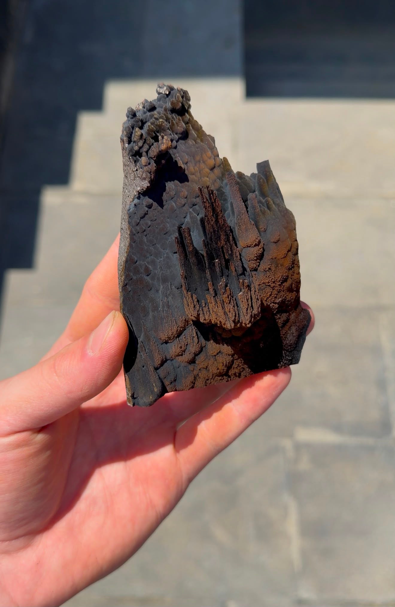 Reserved Limonite With Stalactite Goethite