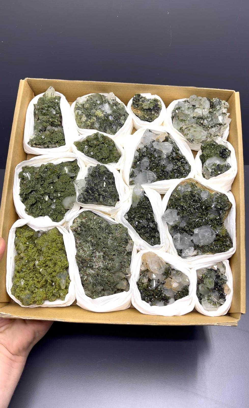 RESERVED Epidote Quartz Box