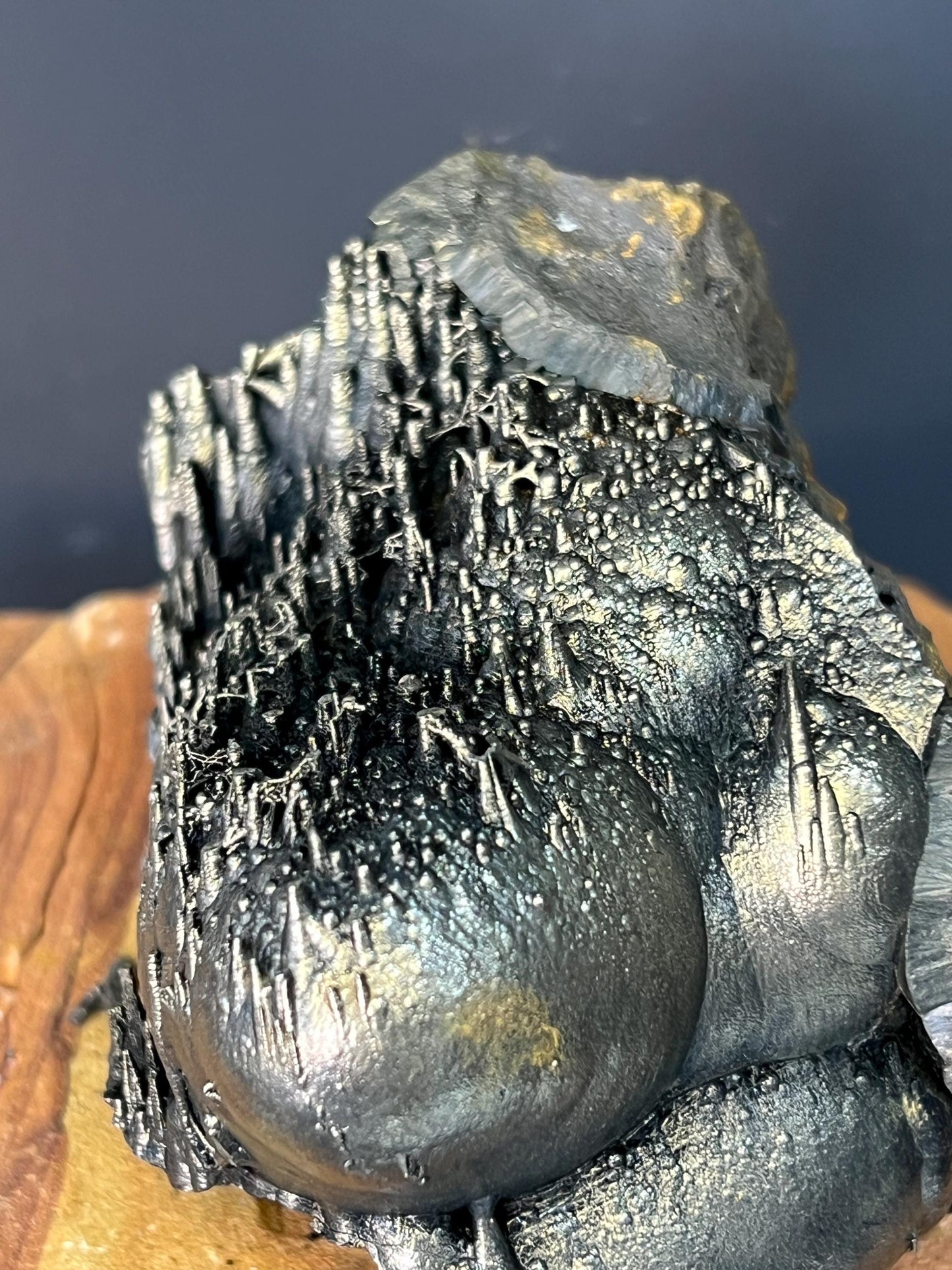 Museum Grade! Very Special Golden Color Stalactite Goethite Specimen, For Special Collection - Crystal Gemstone AE