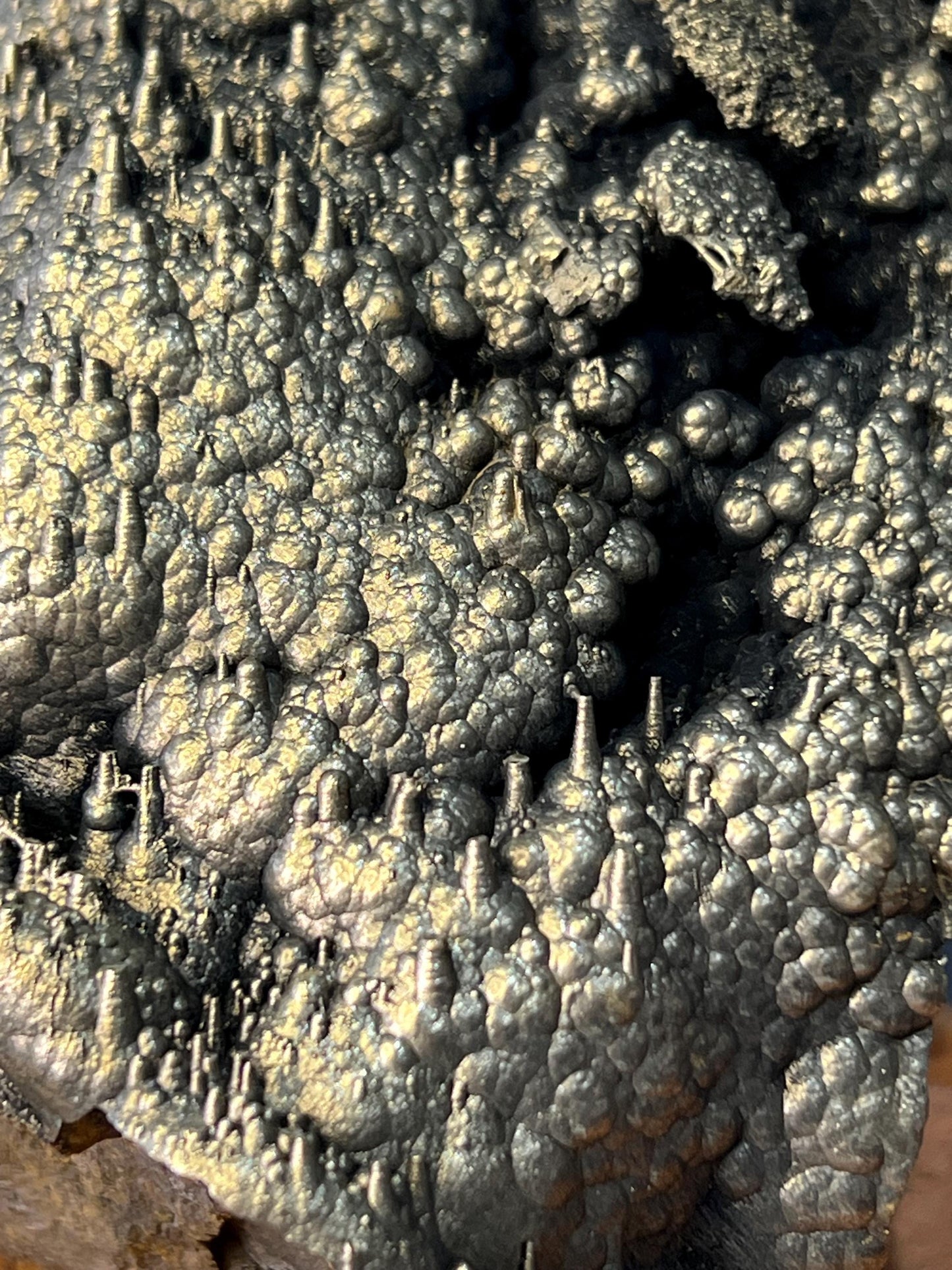 Museum Grade! Very Special Golden Color Stalactite And Botryoidal Formation Goethite Specimen - Crystal Gemstone AE