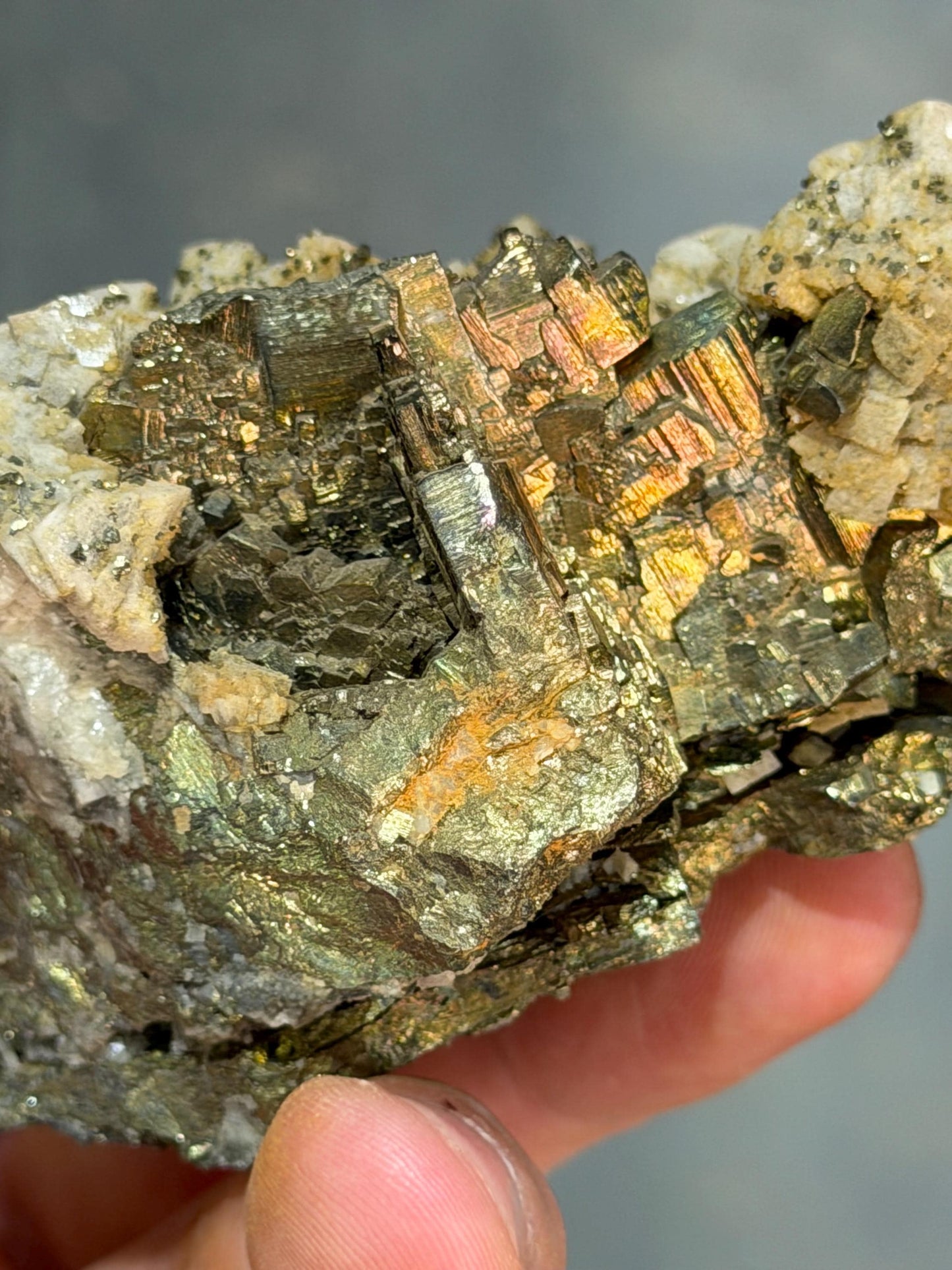 Calcite And Pyrite After Marcasite