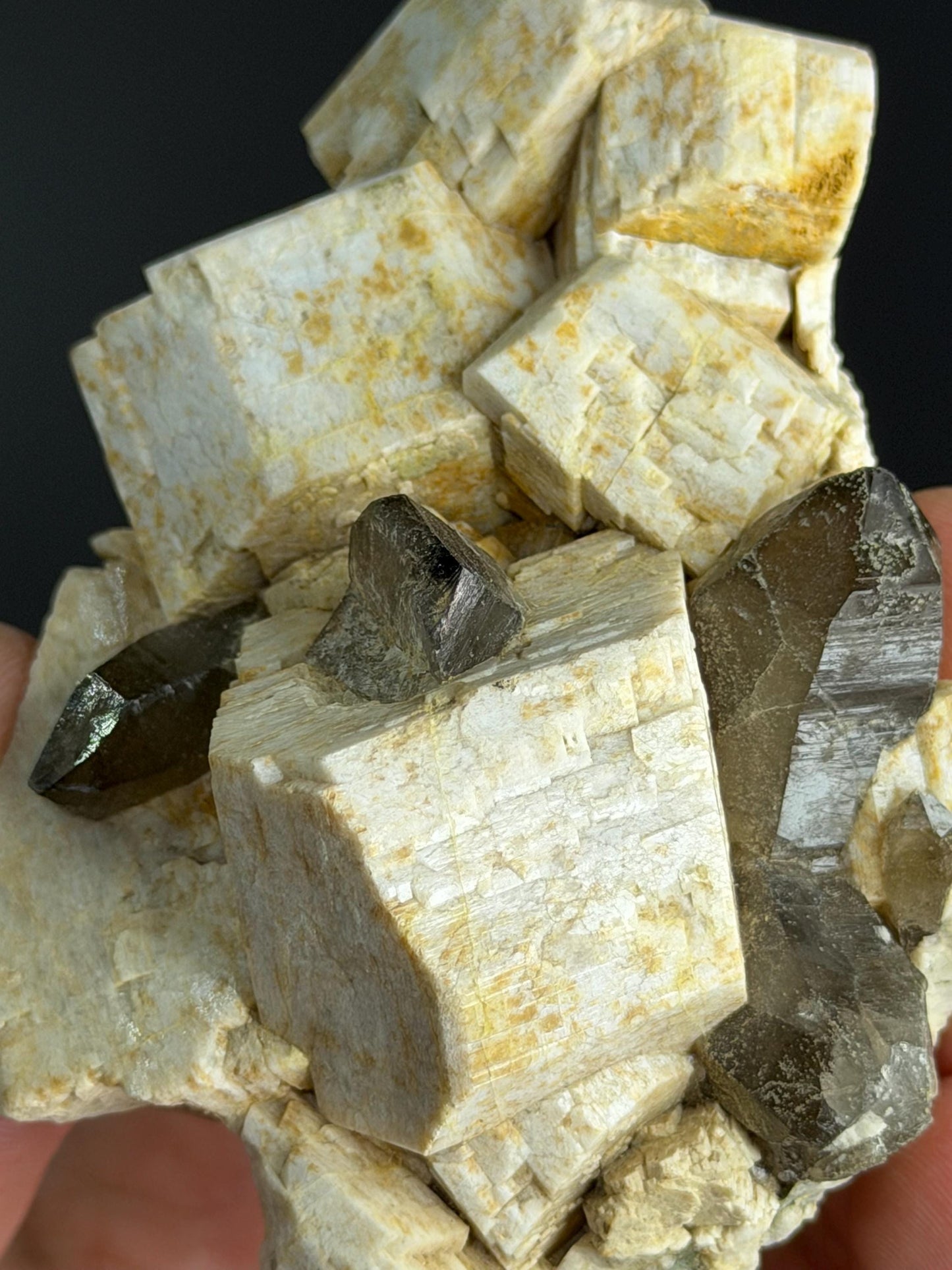 Smoky Crystal Quartz With Dolomite