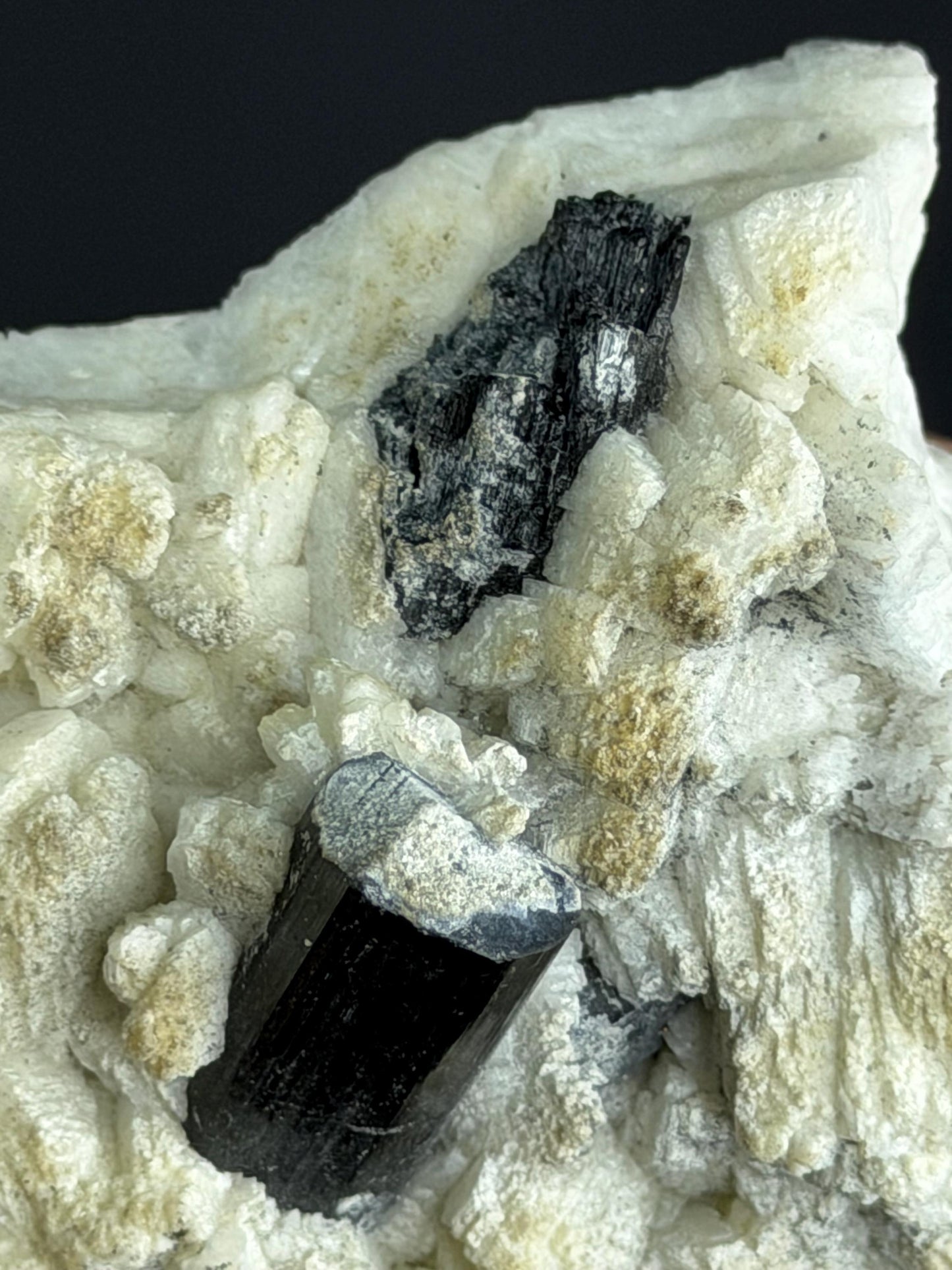 Black Tourmaline With Albite Mica