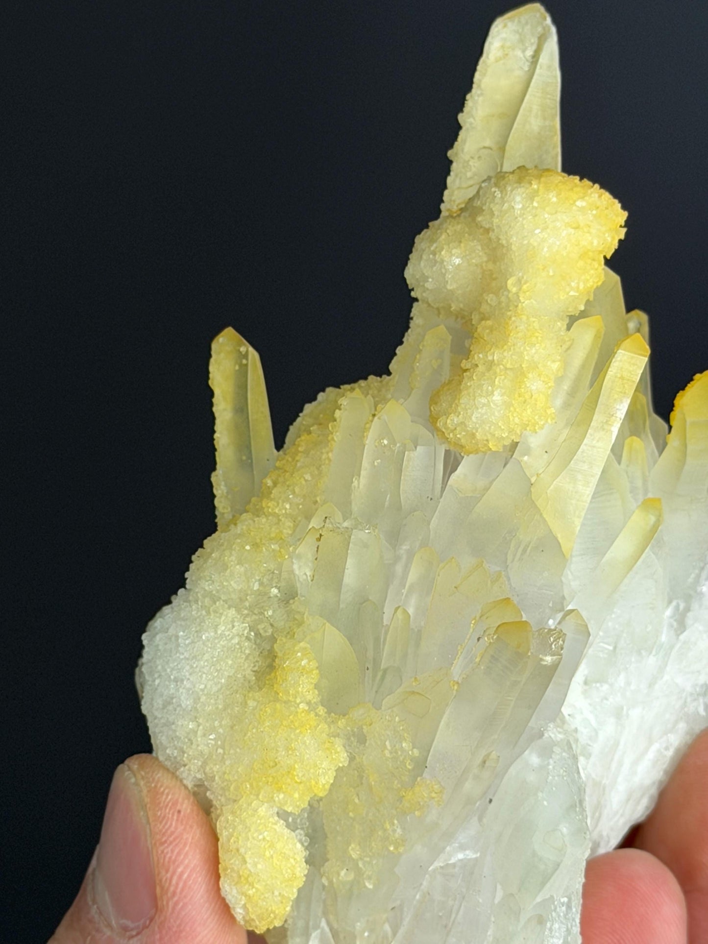High Special! Calcite With Yellow Crystal Quartz