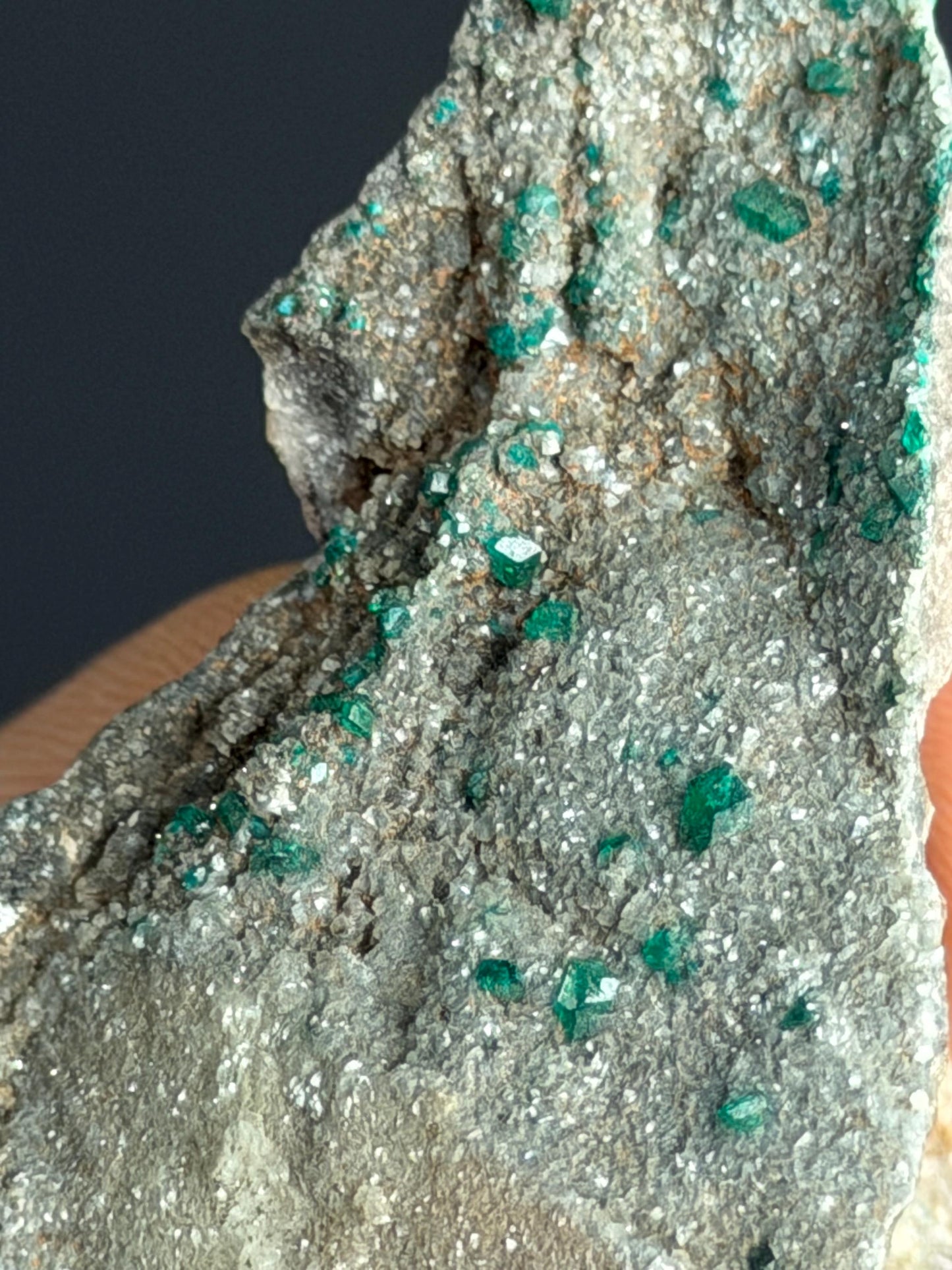Green Dioptase Crystals