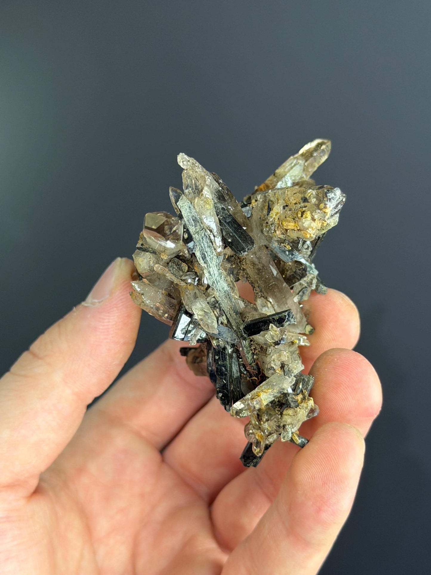 Smoky Quartz With Aegirine