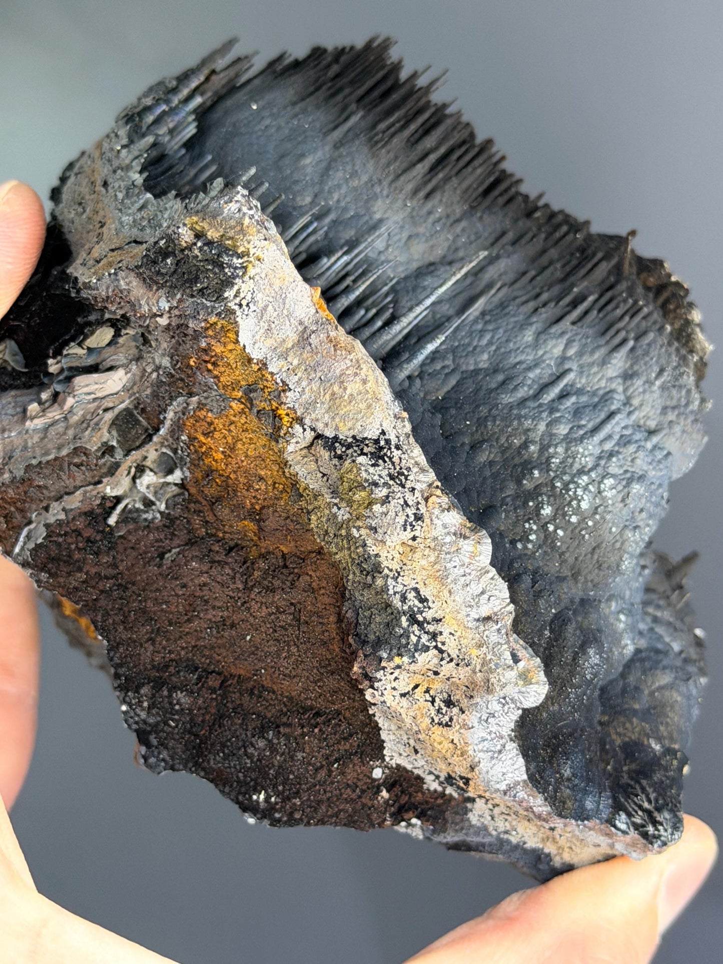 Museum Quality, Very Showy Iridescent Velvet Stalactite Goethite