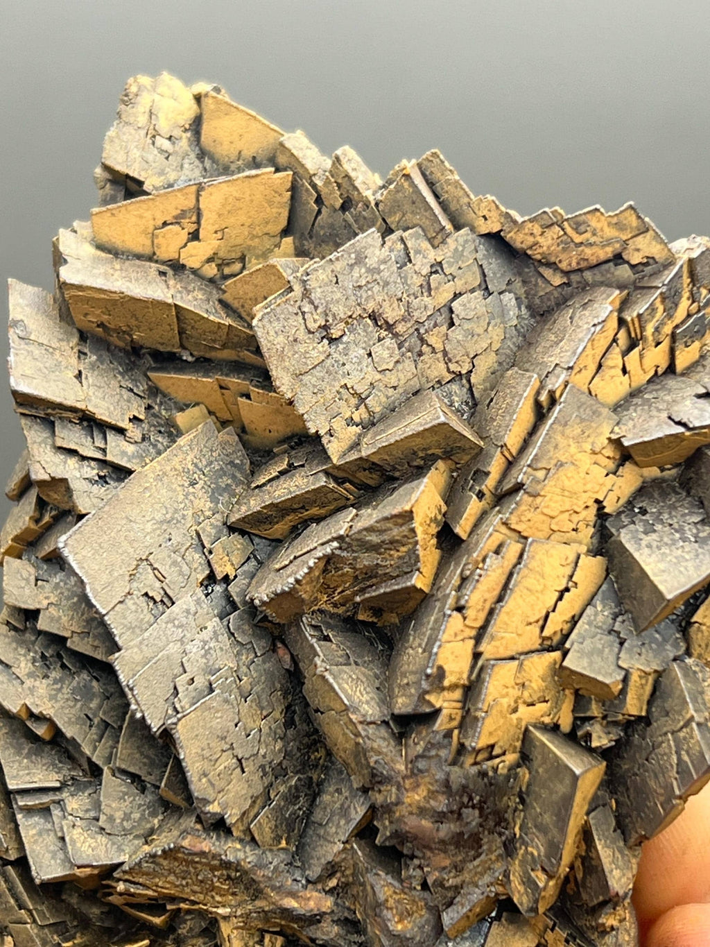 Limonite On Iron Siderite Mineral - Crystal Gemstone AE 