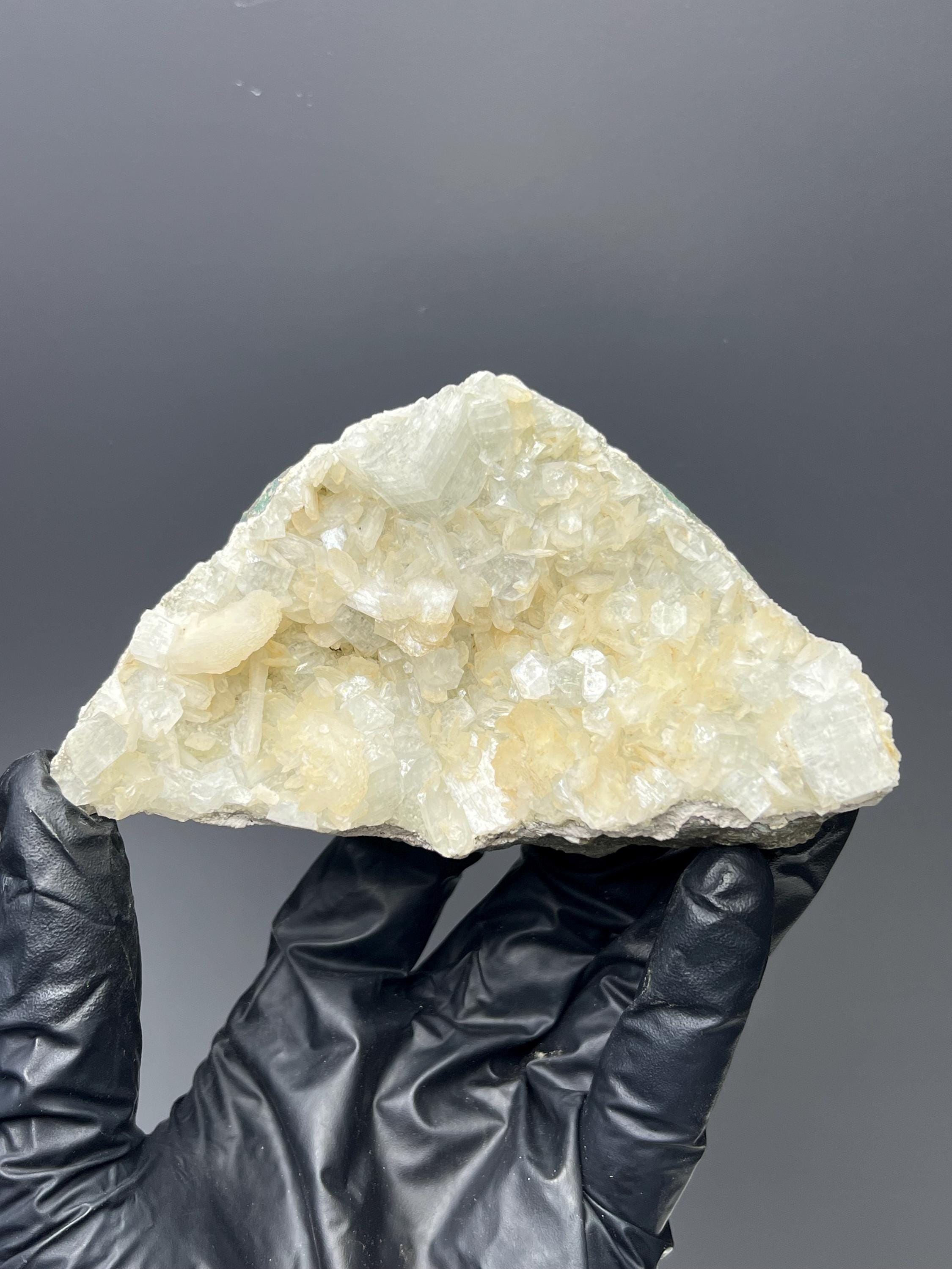 Fluorapophyllite And Apophyllite With Stilbite - Crystal Gemstone AE 