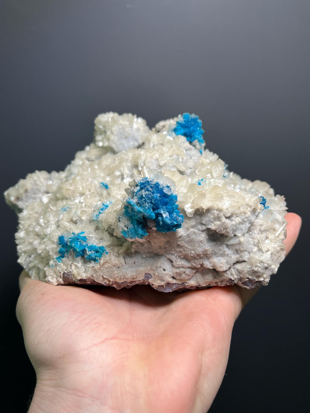 Museum Grade, Cavansite On Stilbite Specimen, 1,7kg - Crystal Gemstone AE 