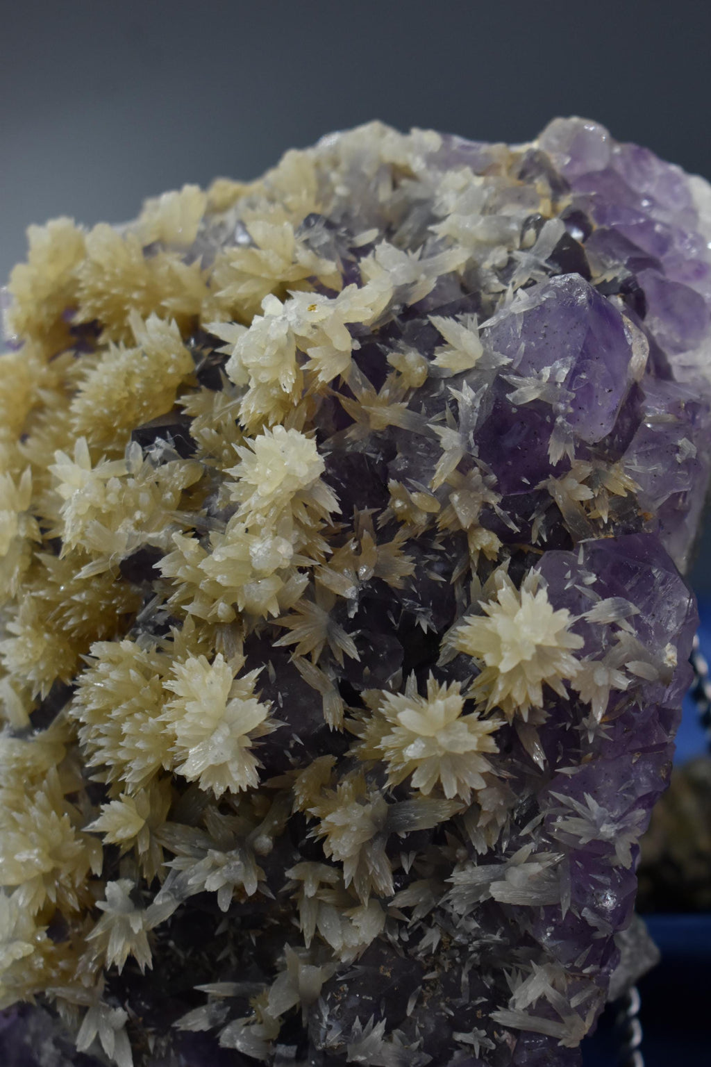 Flower Calcite With Amethyst Specimen - Crystal Gemstone AE 