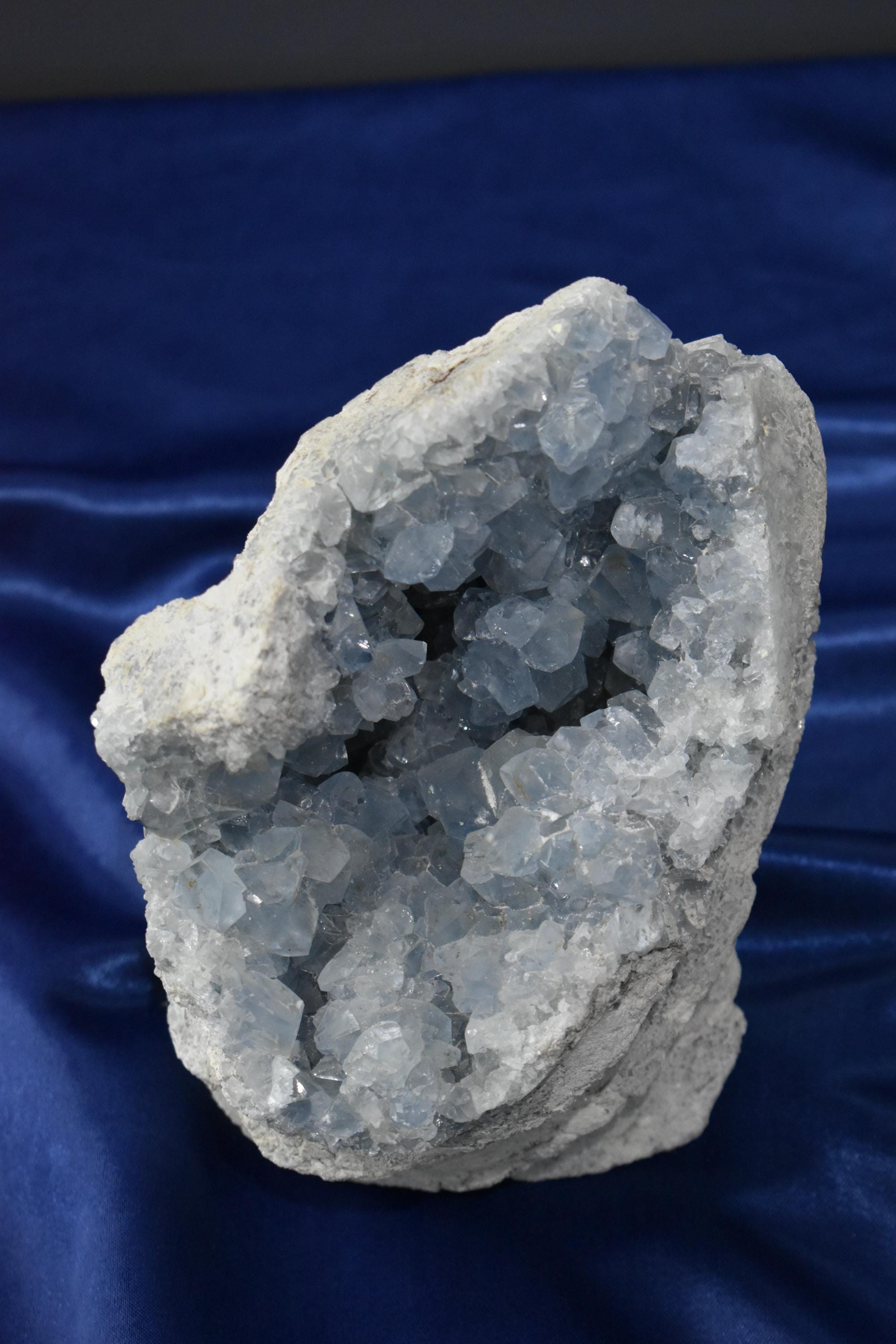 Blue Celestine Crystal - Crystal Gemstone AE 