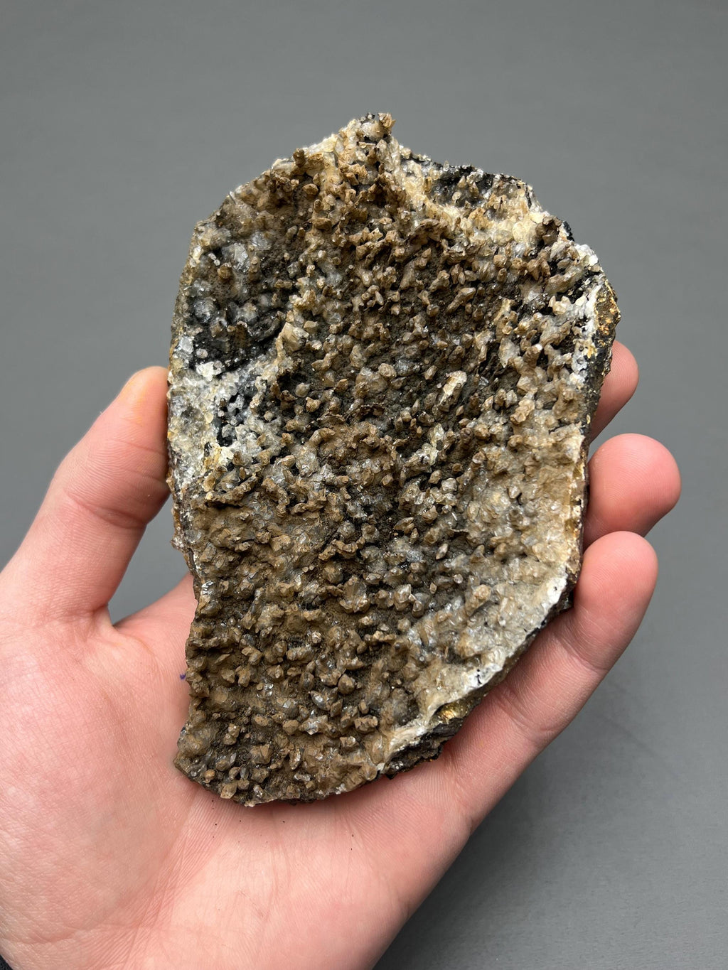 Very Special, Crystal Calcite On Hematite Small Stalactites, Special Collection Piece - Crystal Gemstone AE 