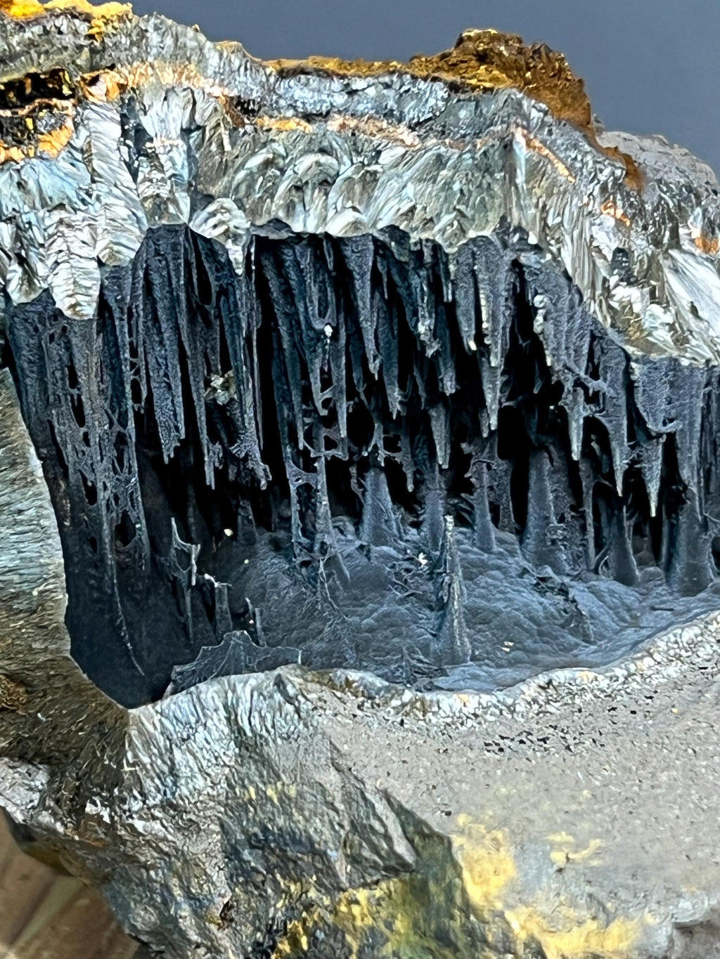Museum Grade Cave Shaped Velvet Function Stalactite Goethite, For Special Collection - Crystal Gemstone AE 