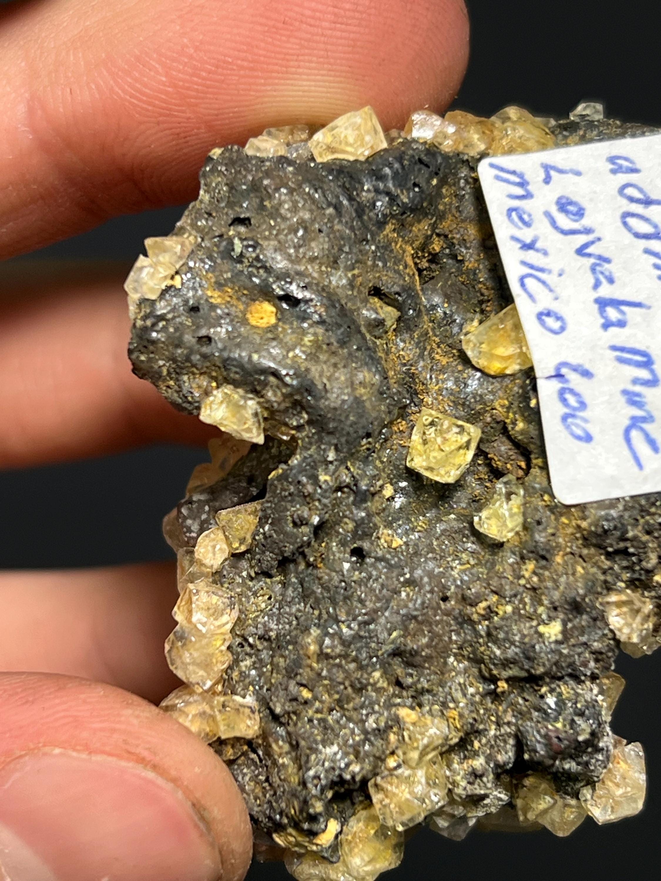 Cuprian Adamite Specimen, 38gram - Crystal Gemstone AE 