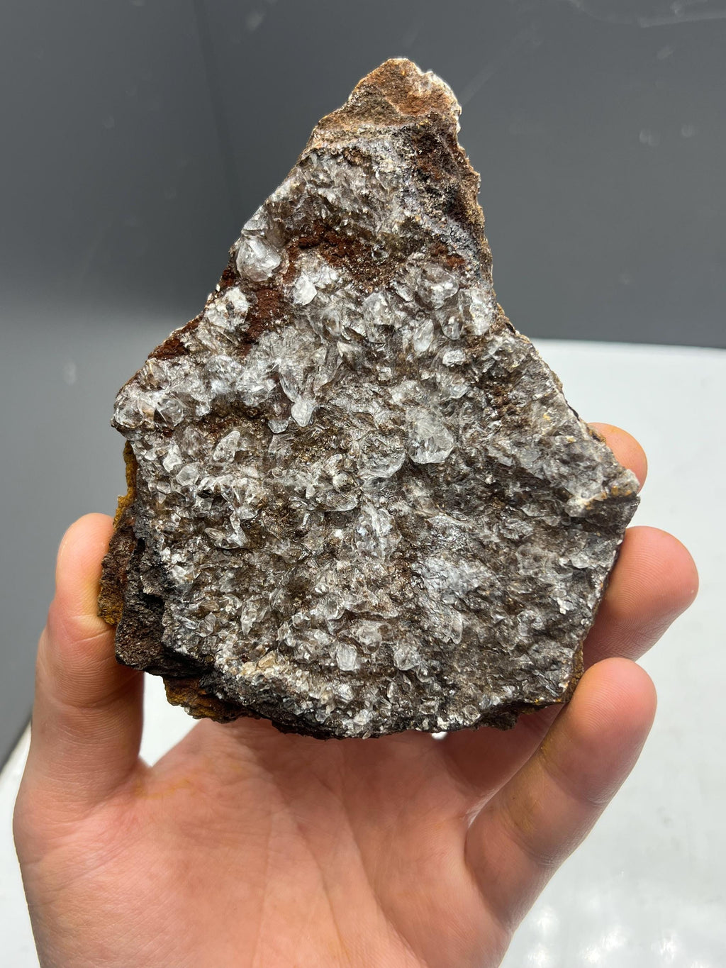 Very Special, 2 Sided Crystal Calcite On Hematite, Special Collection - Crystal Gemstone AE 