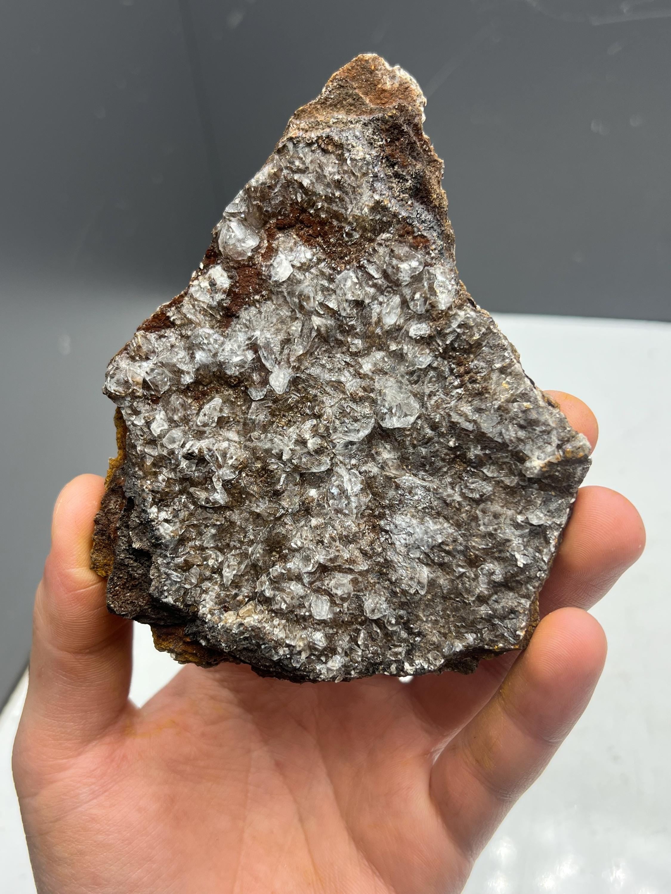 Very Special, 2 Sided Crystal Calcite On Hematite, Special Collection - Crystal Gemstone AE 