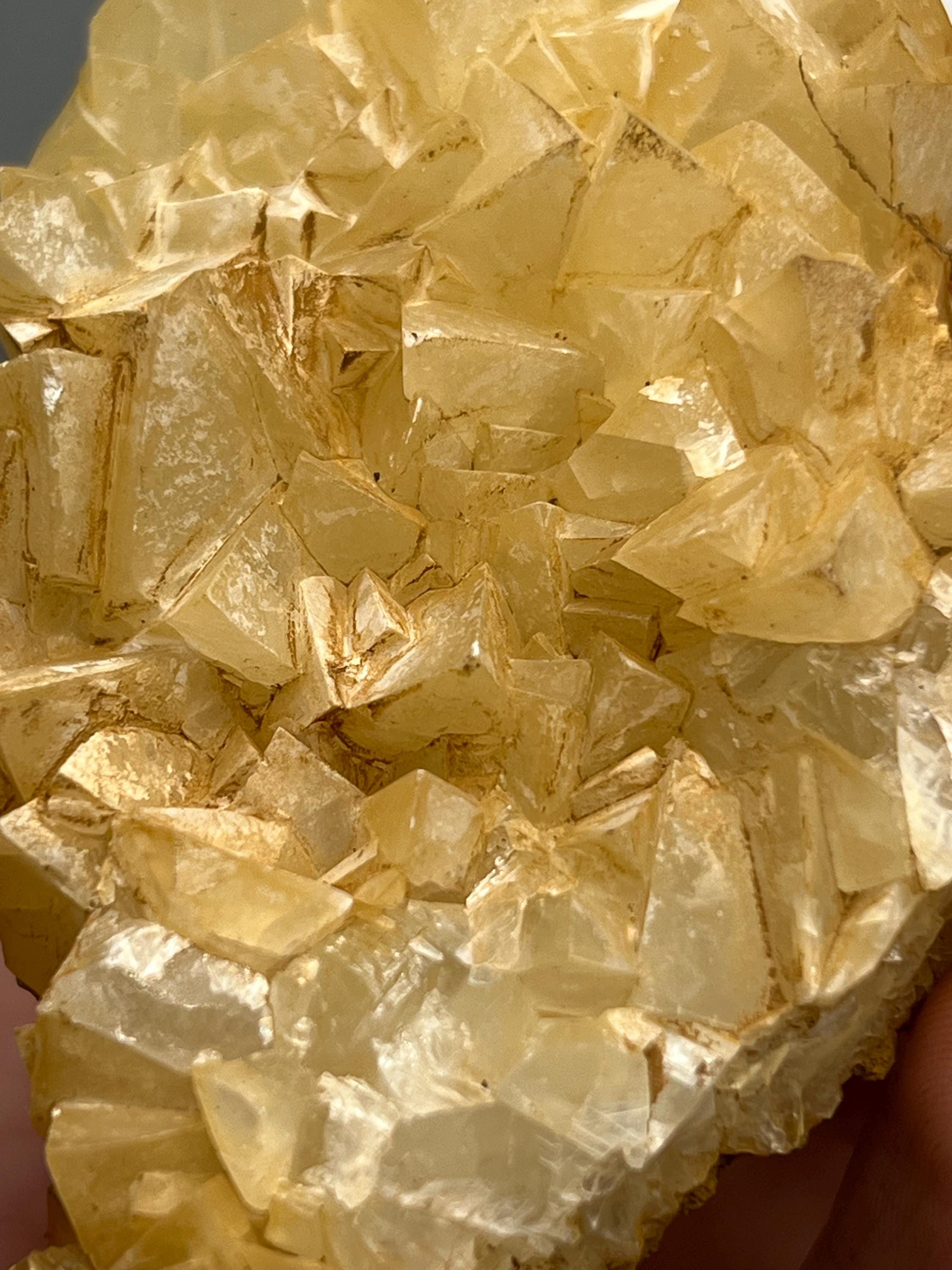 Orange Crystal Calcite Mineral, From Turkey - Crystal Gemstone AE 