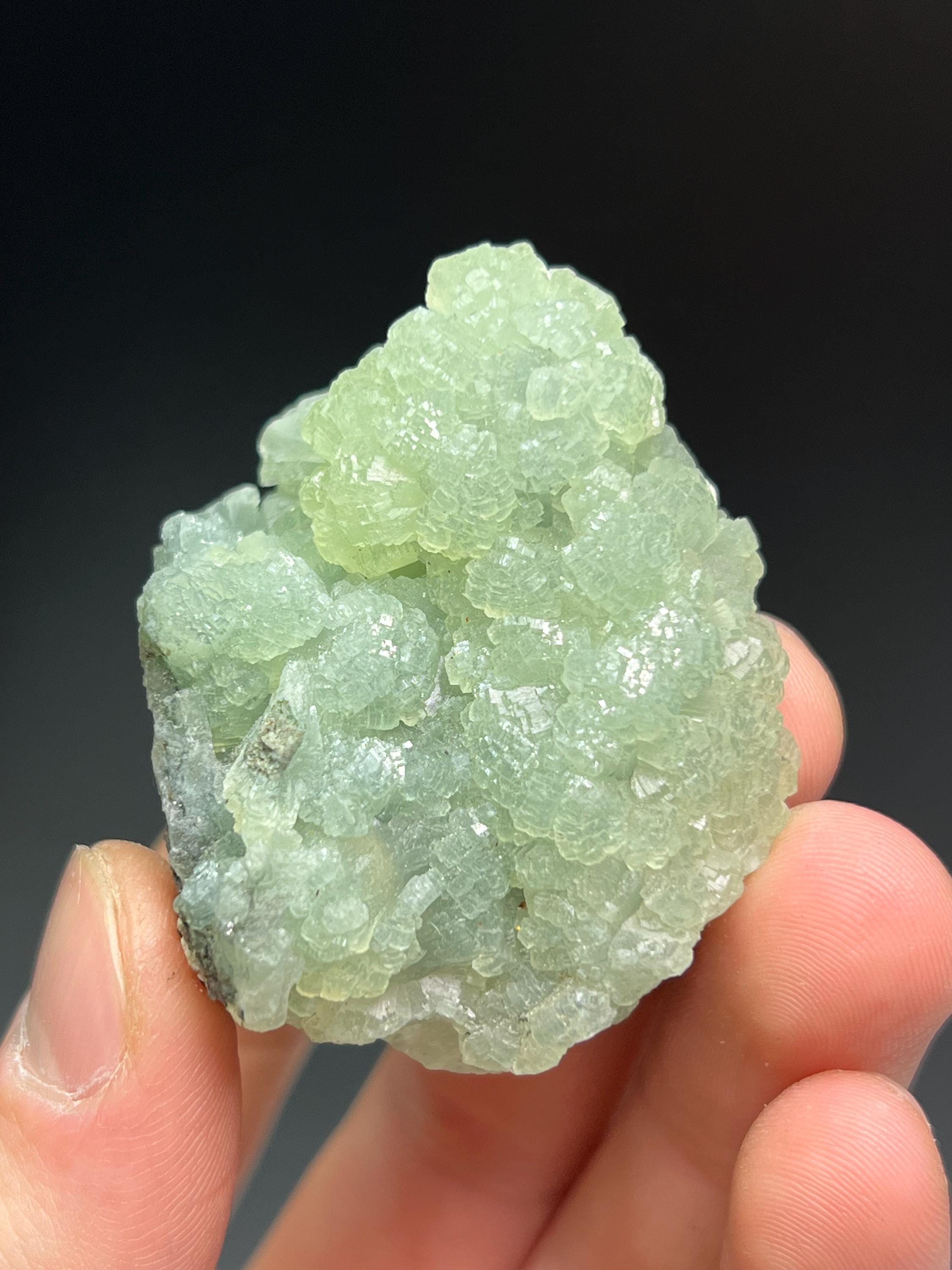 Prehnite With Anhydrite - Crystal Gemstone AE 