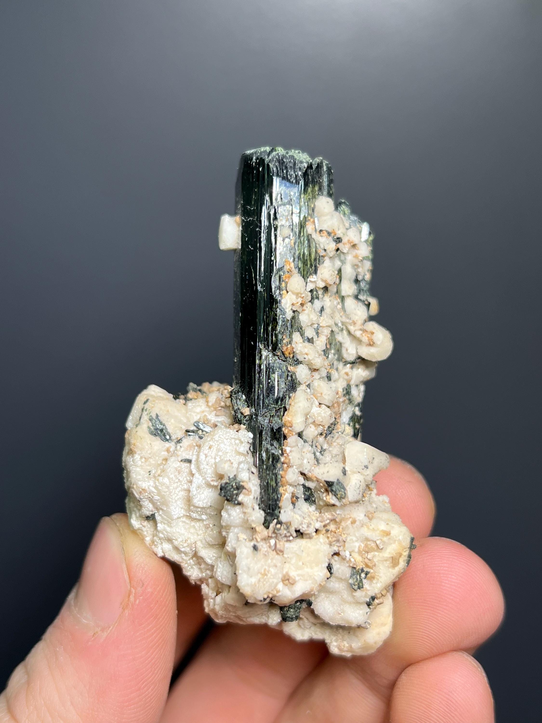 Aegirine And Ortochlase With Zircon - Malawi - Crystal Gemstone AE 