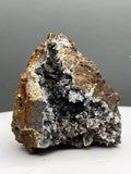 Cave Formed Crystal Calcite On Hematite - Crystal Gemstone AE 