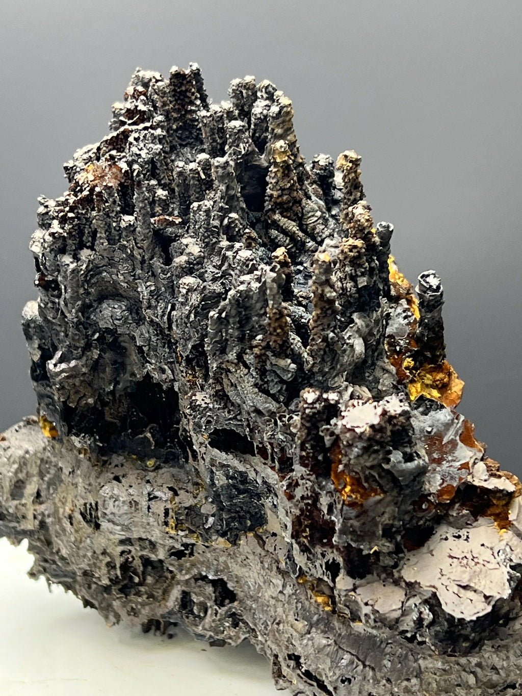 Museum Grade, Very Special Specularite And Limonite With Stalactite Goethite Specimen, For Special Collection - Crystal Gemstone AE 