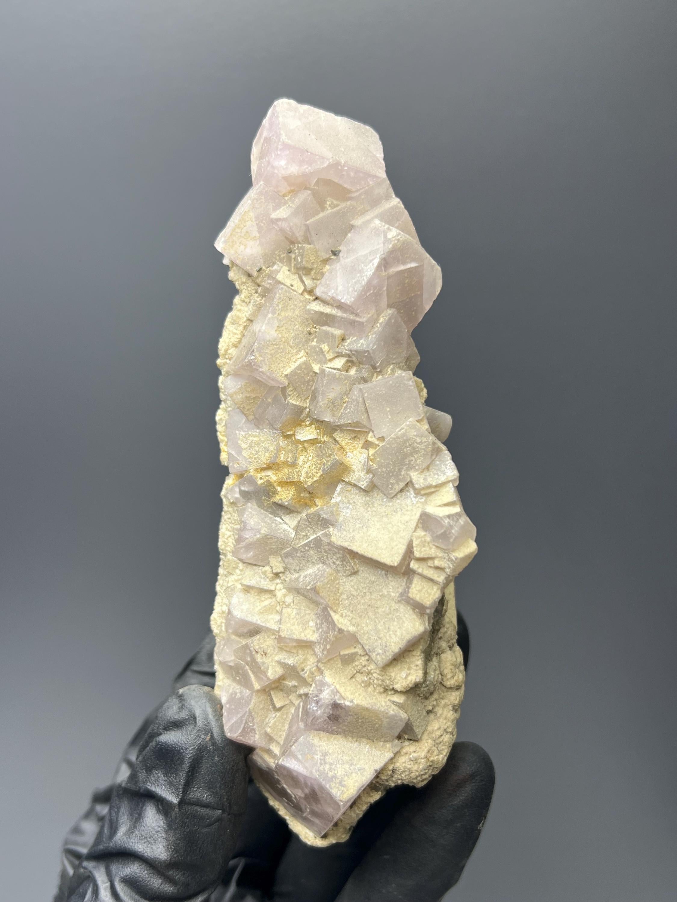 Fluorite On Albite Specimen - Crystal Gemstone AE 