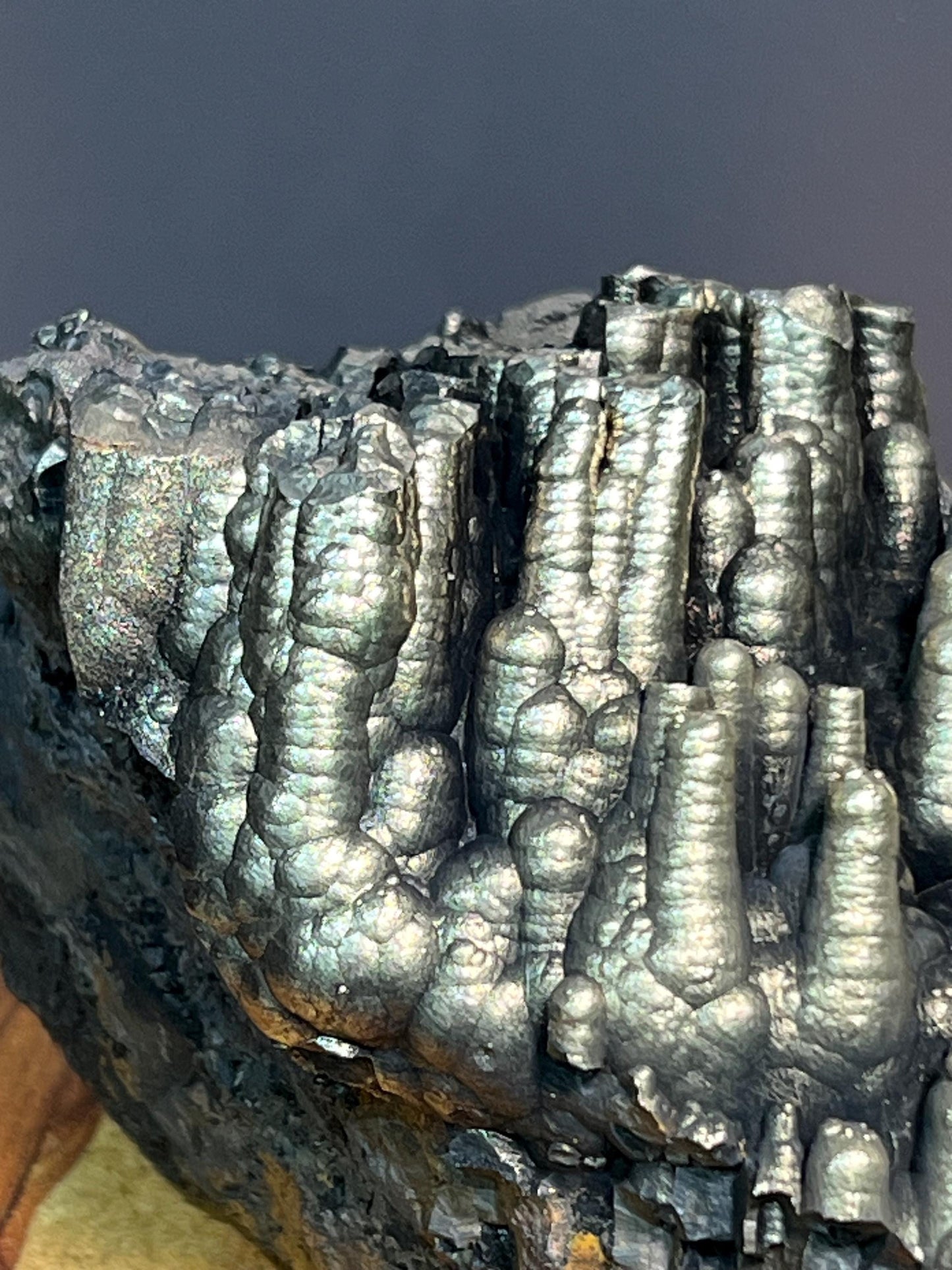 Museum Quality Very Showy Golden Color Stalactite Goethite, For Special Collection Piece - Crystal Gemstone AE 