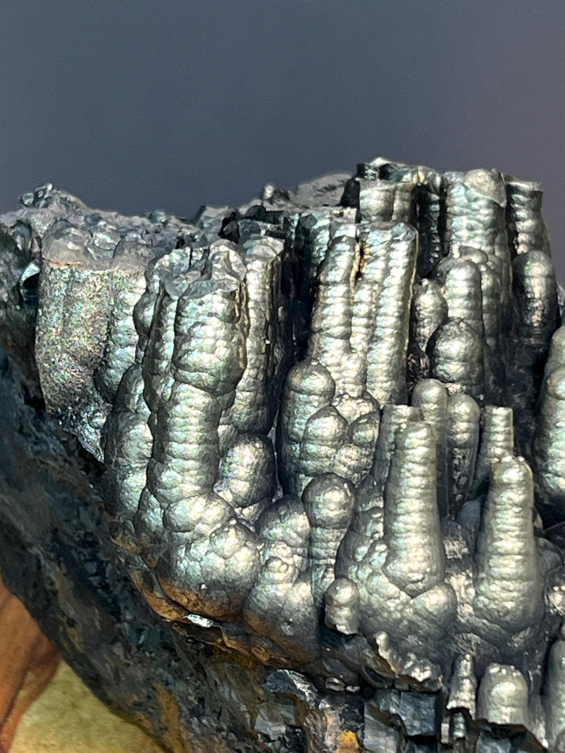 Museum Quality Very Showy Golden Color Stalactite Goethite, For Special Collection Piece - Crystal Gemstone AE 