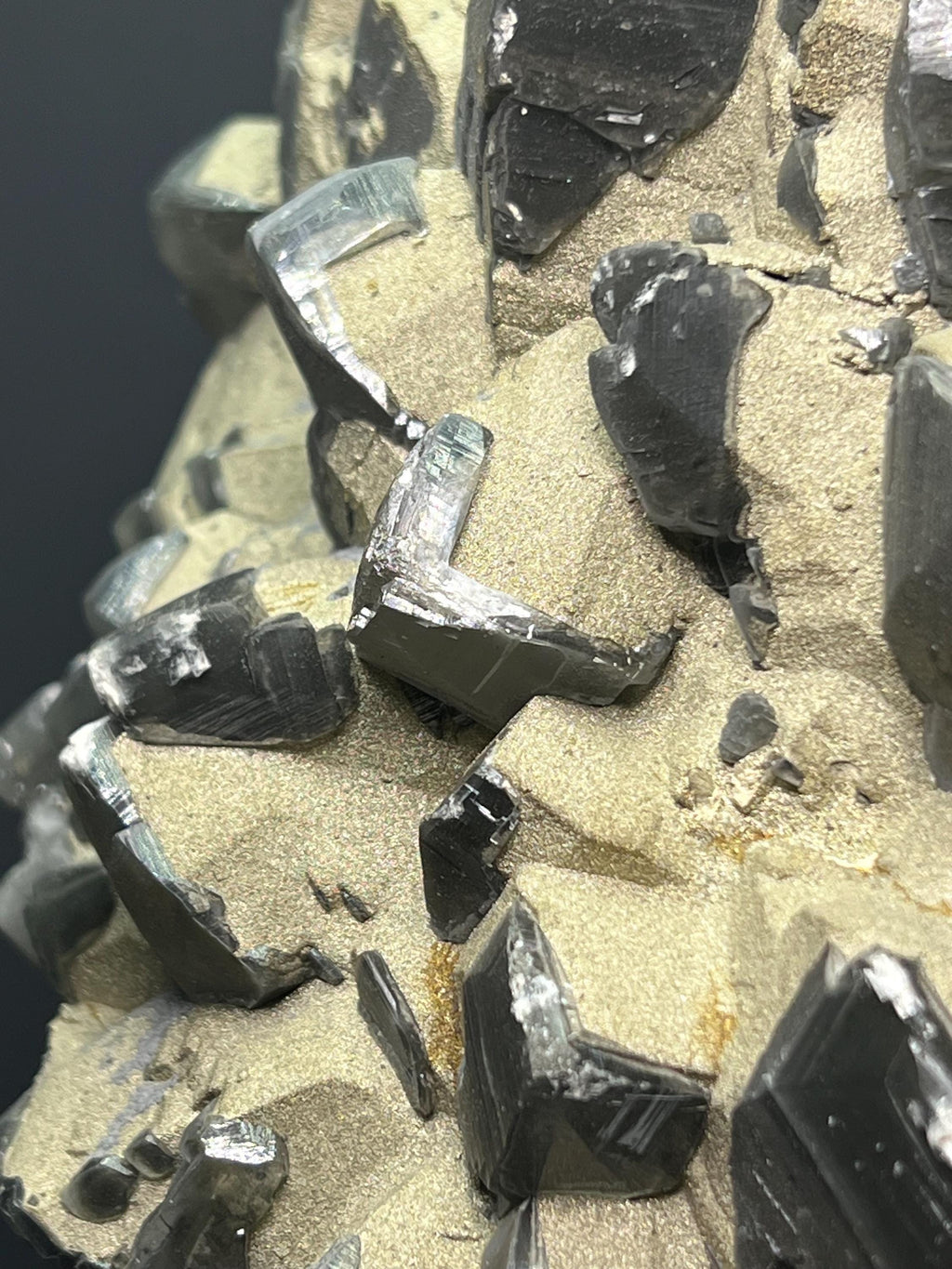 Very Showy! Pyrite Alloy Gray Crystal Calcite - Crystal Gemstone AE 