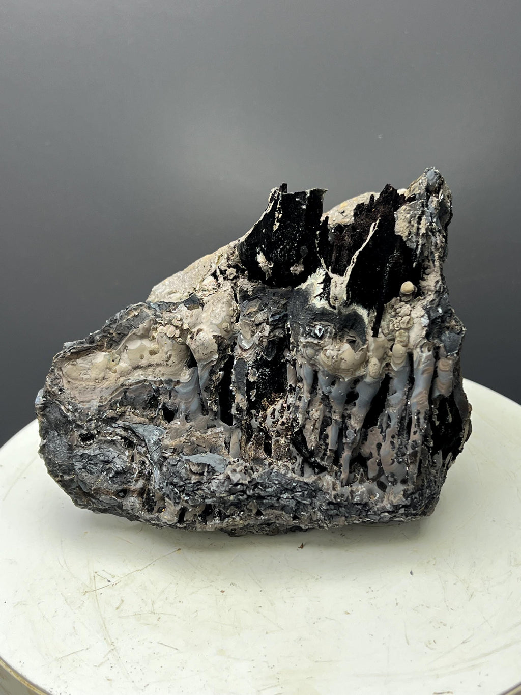 Very Showy! Specularite With Stalactite Goethite Specimen - Crystal Gemstone AE 