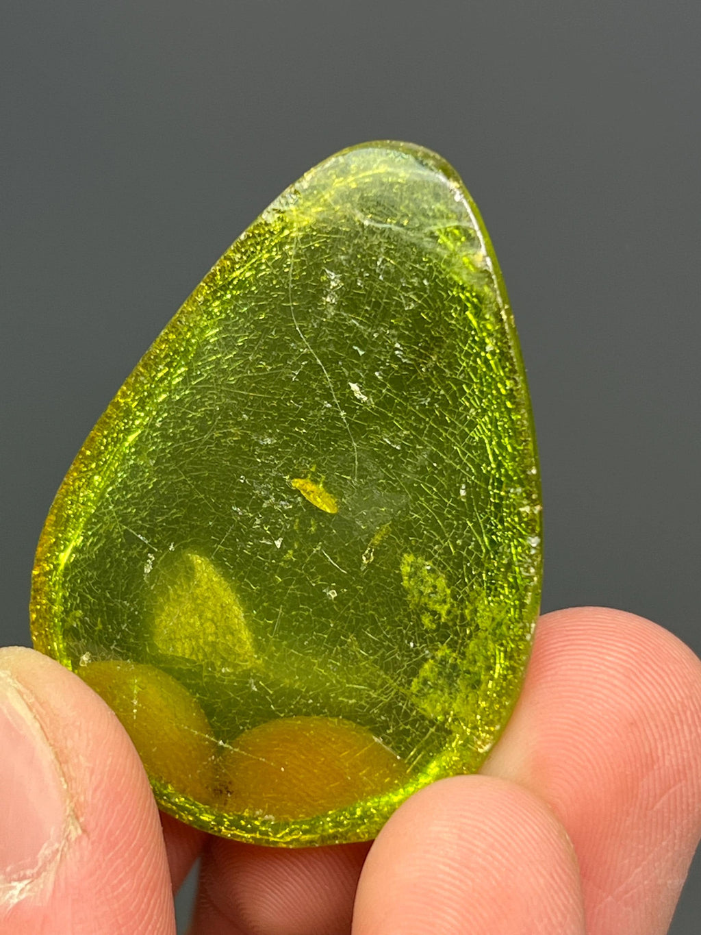 Rare! Green Amber Specimen - Crystal Gemstone AE 