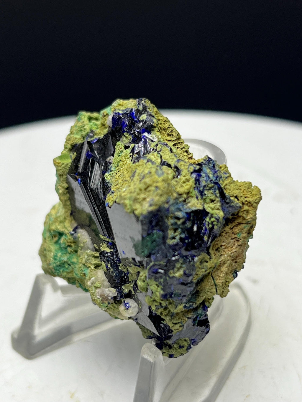 Double Sided Very Special High Grade Azurite With Malachite Specimen - Crystal Gemstone AE 