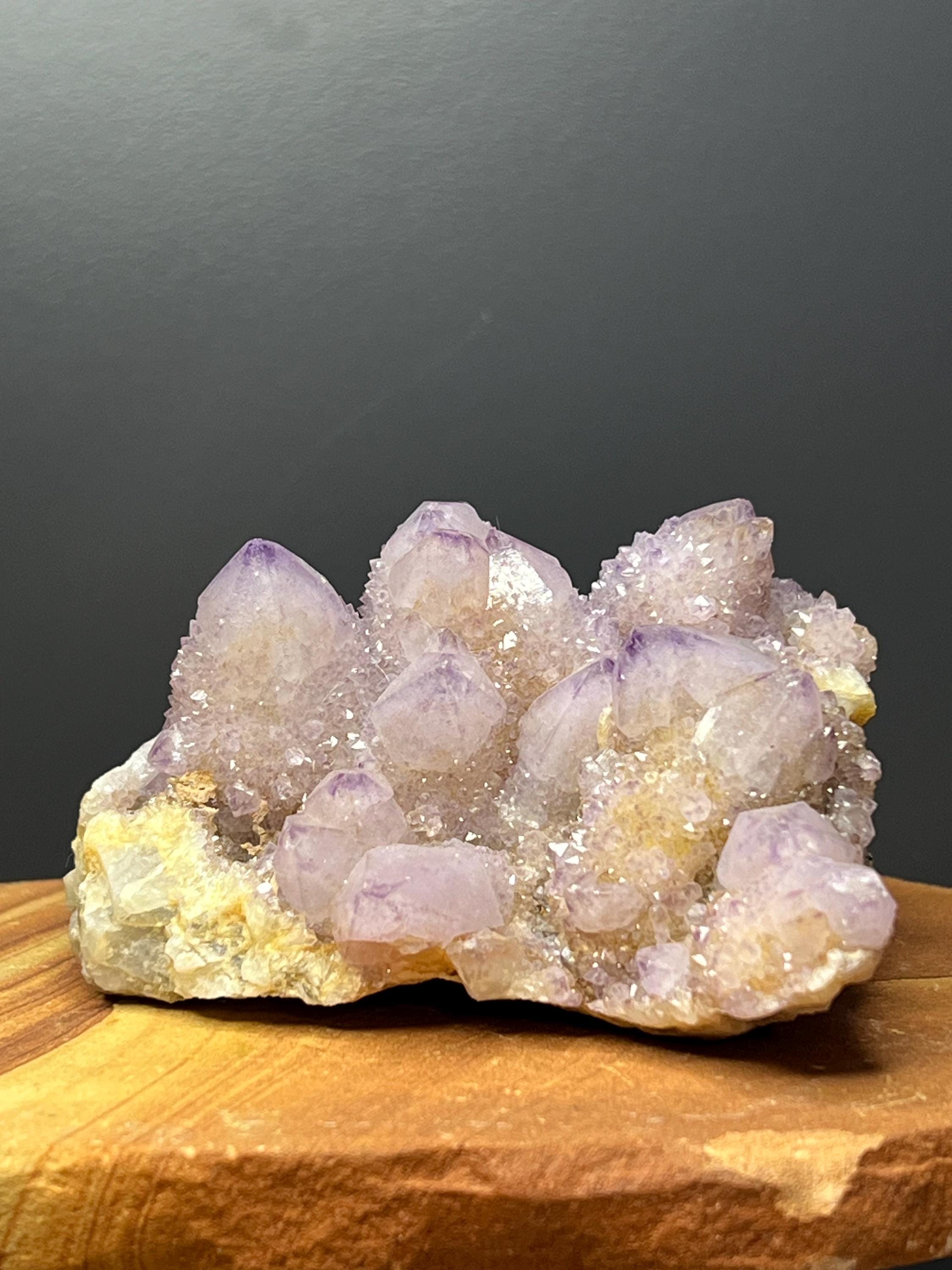 Cactus Amethyst Spirit Quartz, South African Mineral Specimen - Crystal Gemstone AE 