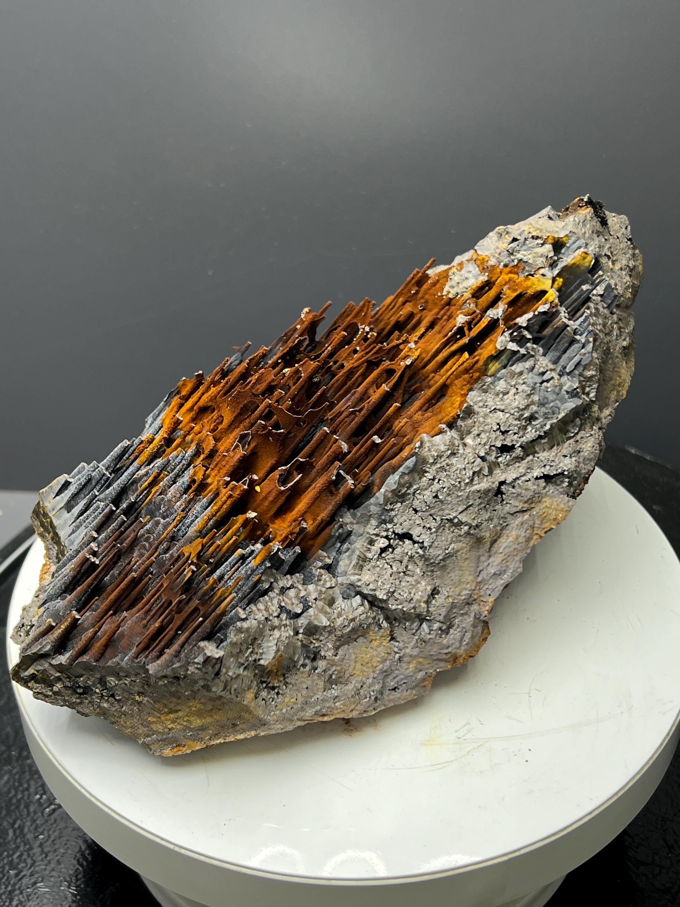 Museum Grade Very Showy Limonite With Velvet Function Stalactite Goethite, For Special Collection - Crystal Gemstone AE 