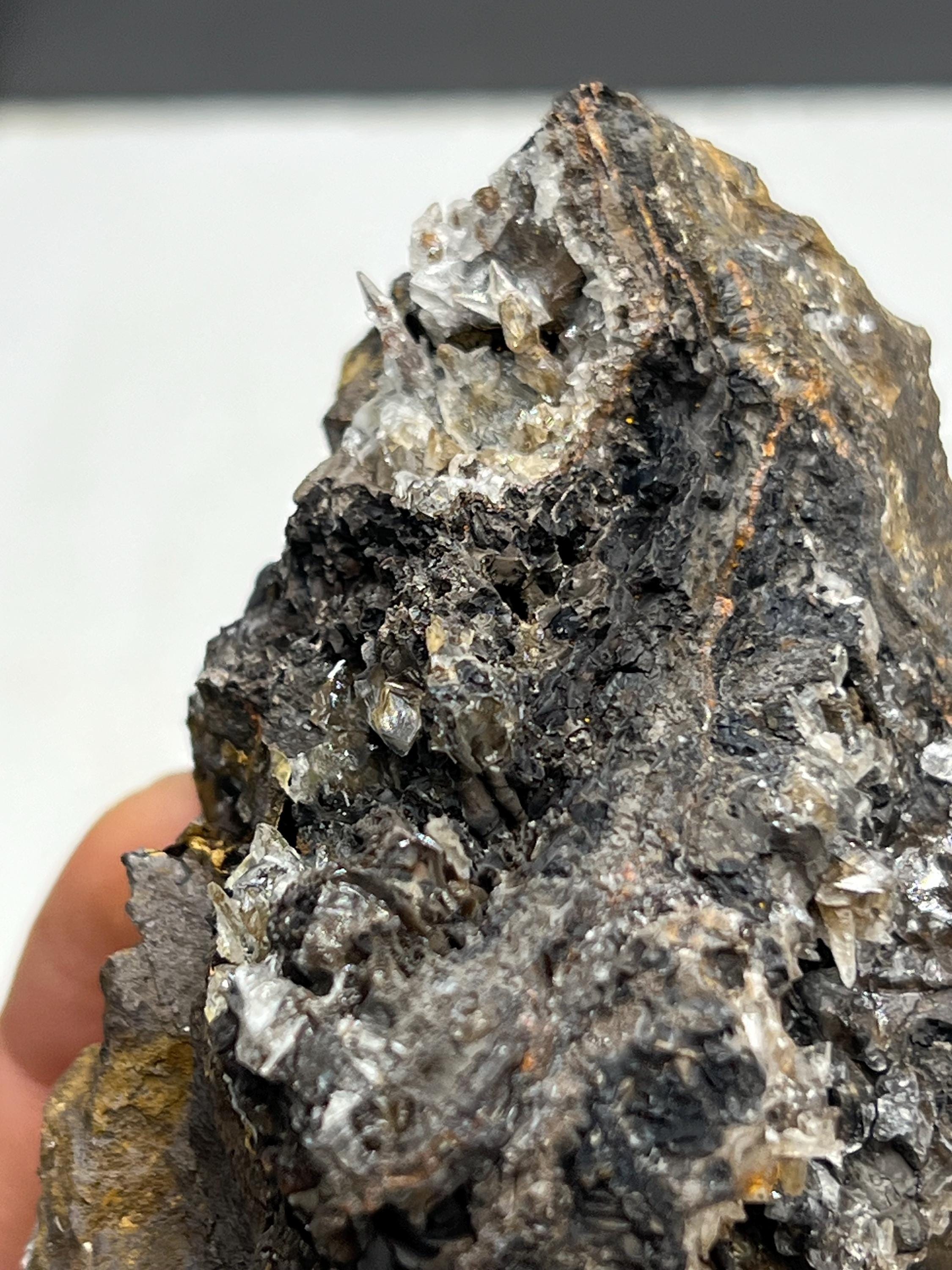 Very Special and Showy Crystal Calcite On Hematite Mineral, From Turkey, Special Collection Piece - Crystal Gemstone AE 