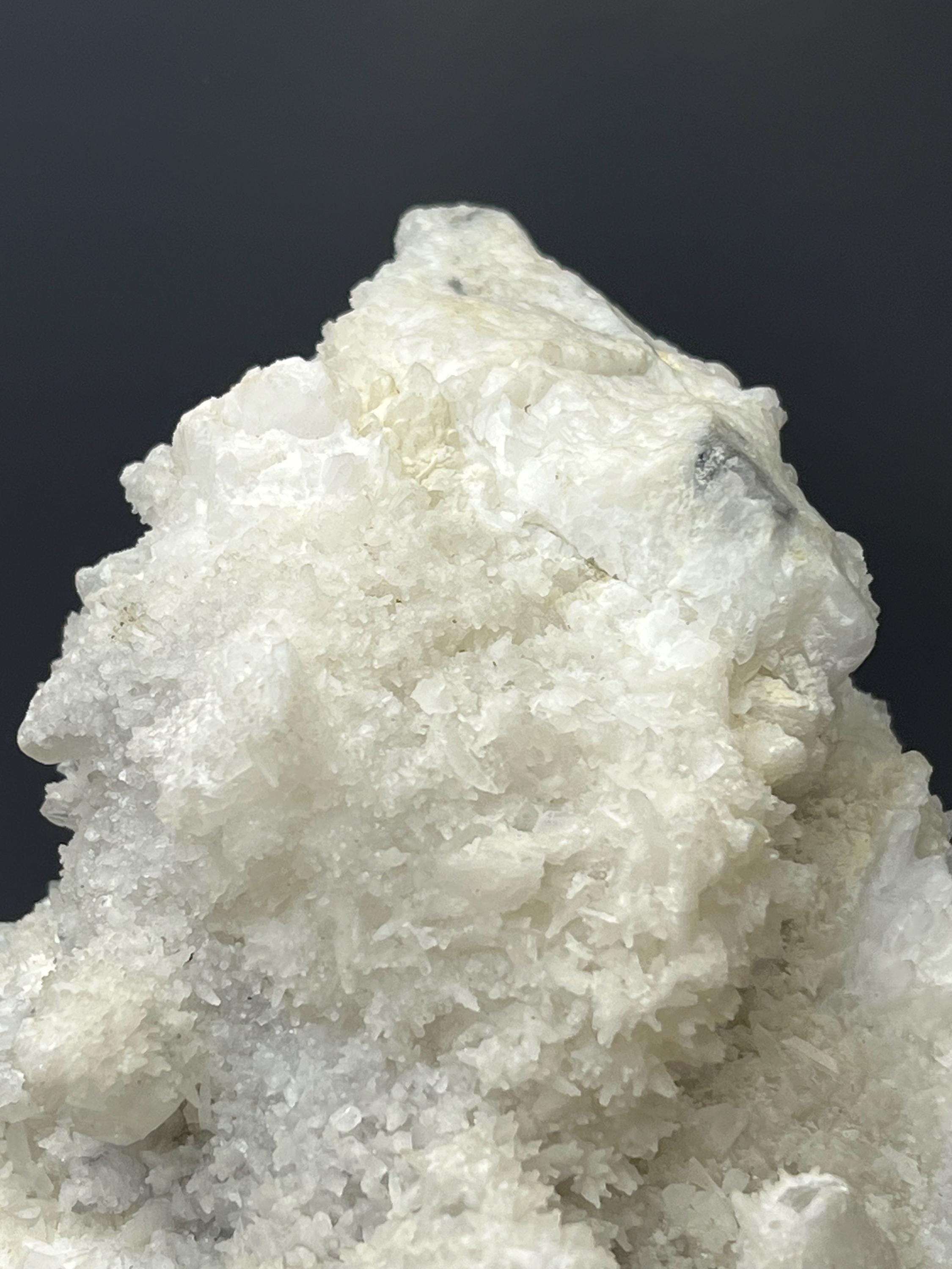 Snow Crystal Calcite With Crystal Quartz Specimen - Crystal Gemstone AE 