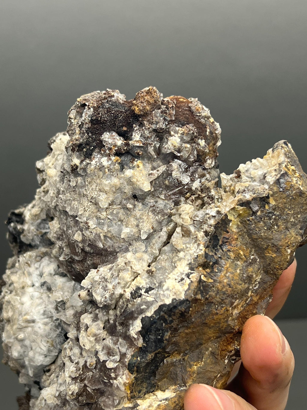 Very Special, Large Size Crystal Calcite On Hematite, For Special Collections - Crystal Gemstone AE 