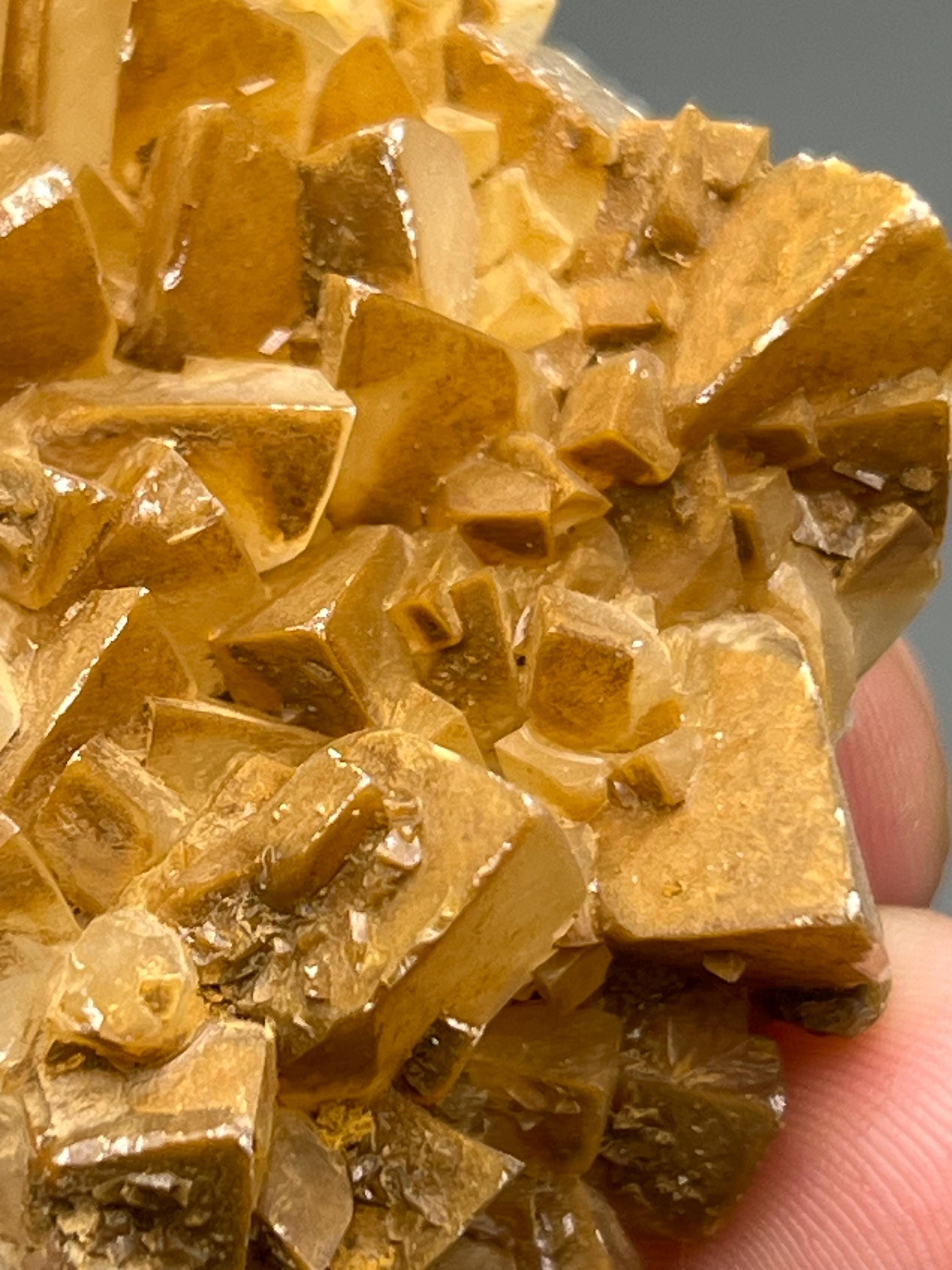 Orange Crystal Calcite Mineral, From Turkey - Crystal Gemstone AE 