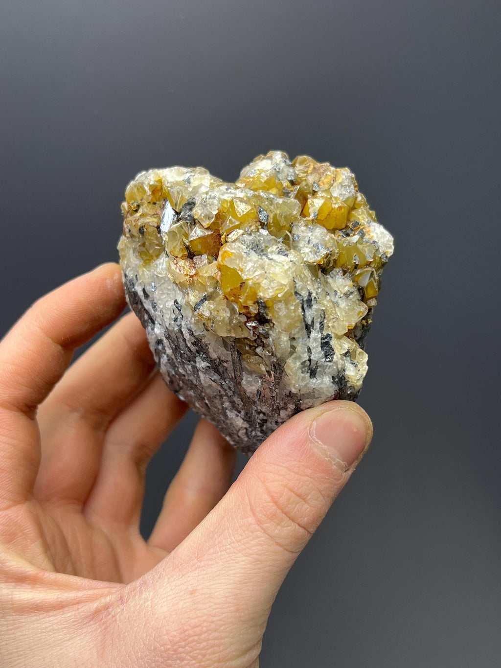 Galena With Crystal Calcite - Crystal Gemstone AE 