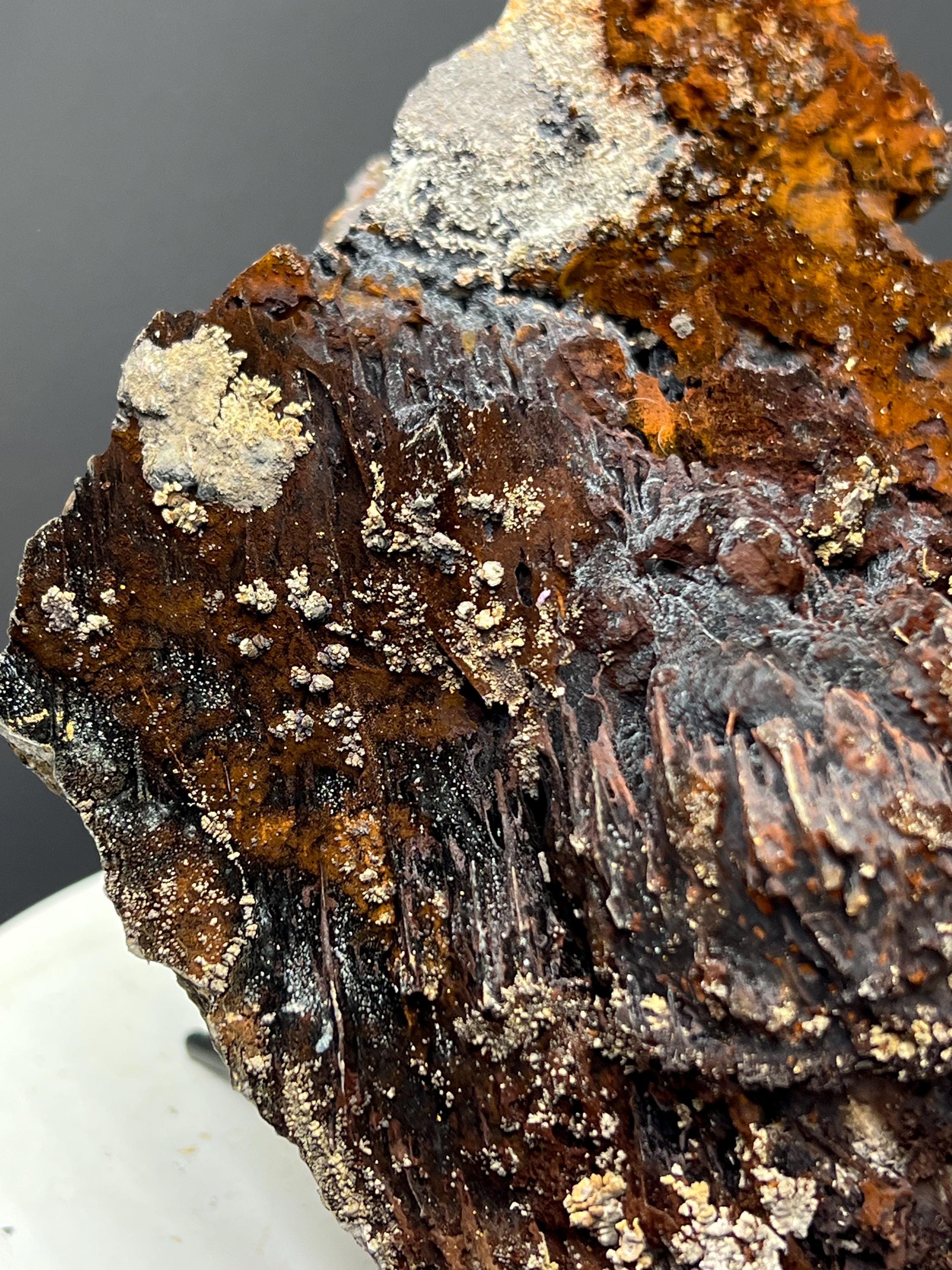 Museum Grade! Limonite And Specularite With Velvet Function Stalactites Goethite - Crystal Gemstone AE 