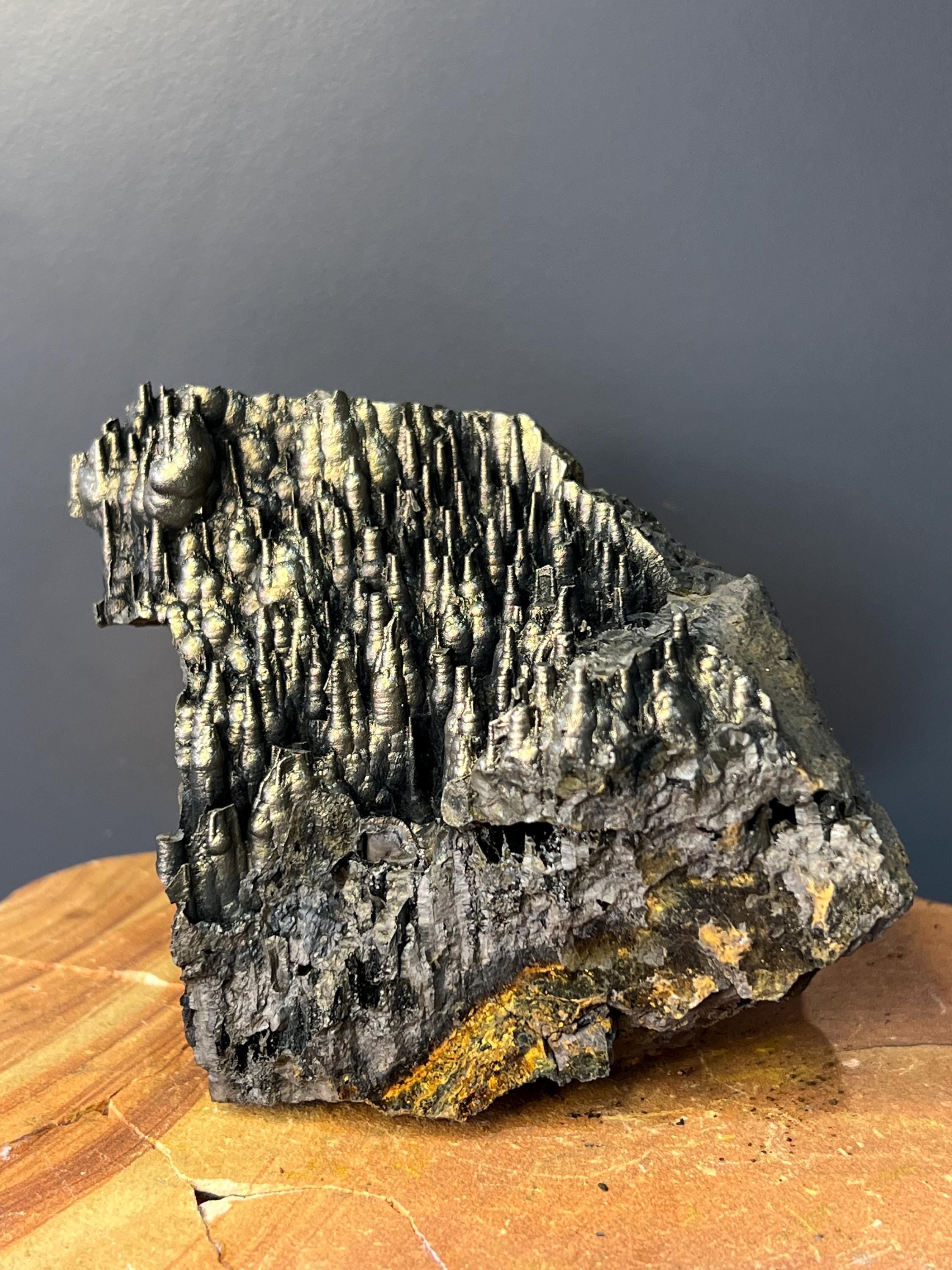 Museum Quality! Very Special Golden Color Stalactite Goethite Specimen - Crystal Gemstone AE 
