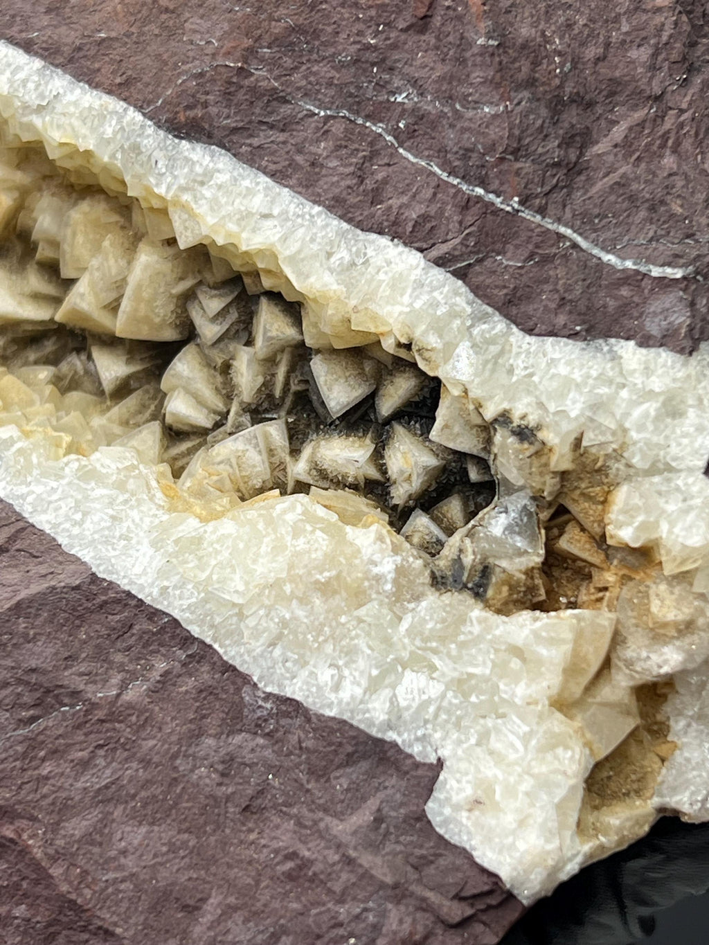 Calcite With Hematite Specimen - Crystal Gemstone AE 