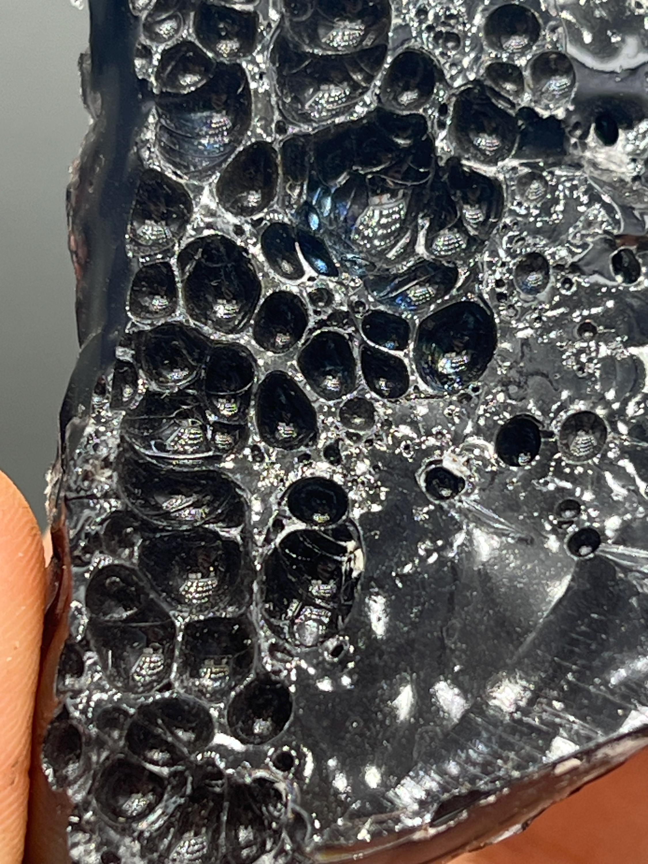Special Formation Honeycomb Colored Alloy Obsidian - Crystal Gemstone AE 