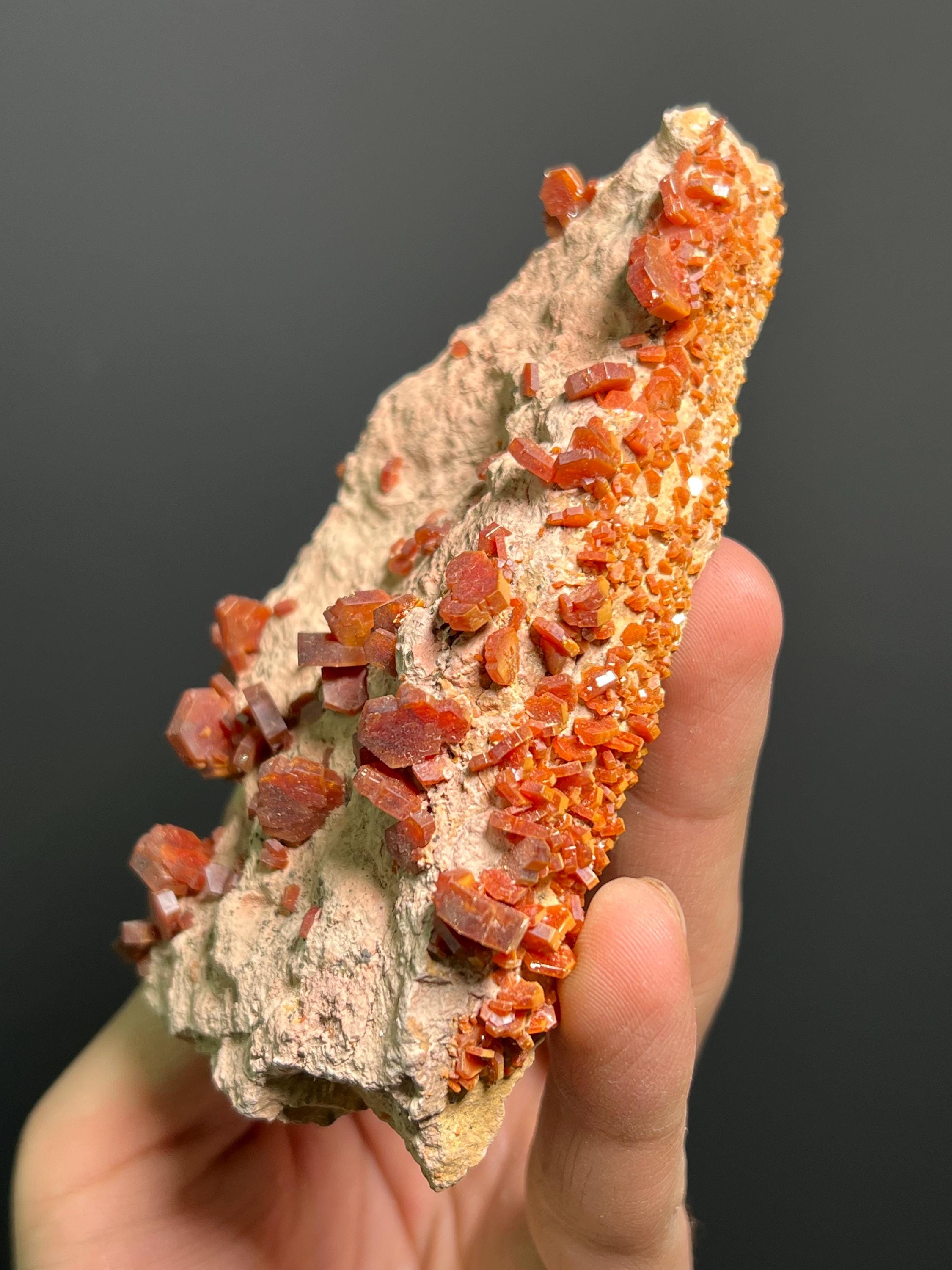 Vanadinite Specimen, 198gram - Crystal Gemstone AE 