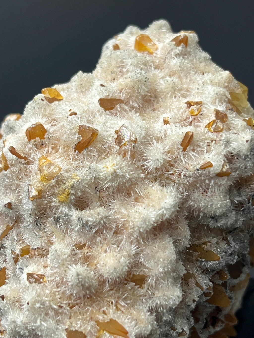 Feather Crystal Calcite Specimen, Orange Crystal from Turkey - Crystal Gemstone AE 