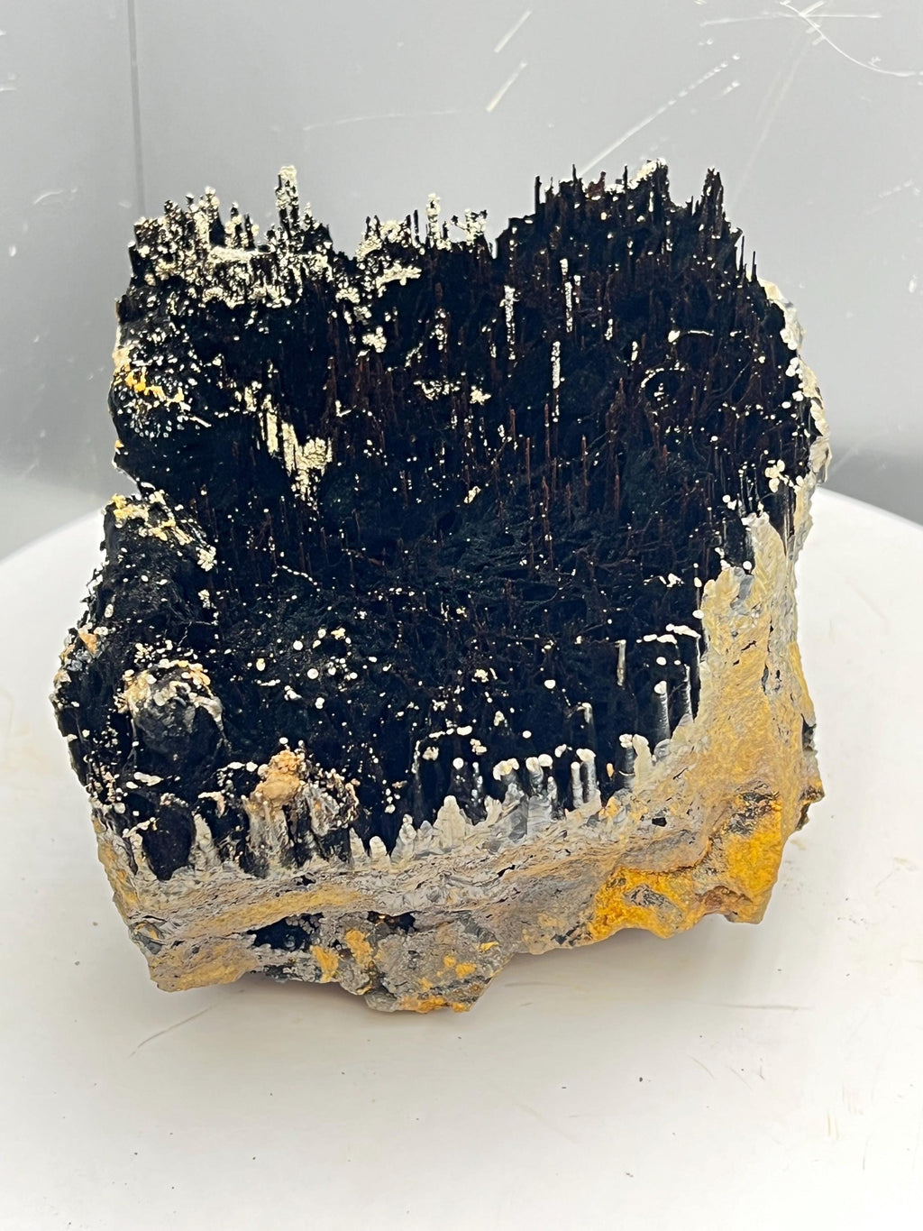 Rare Find! Limonite And Specularite On Stalactite Hematite - Crystal Gemstone AE 